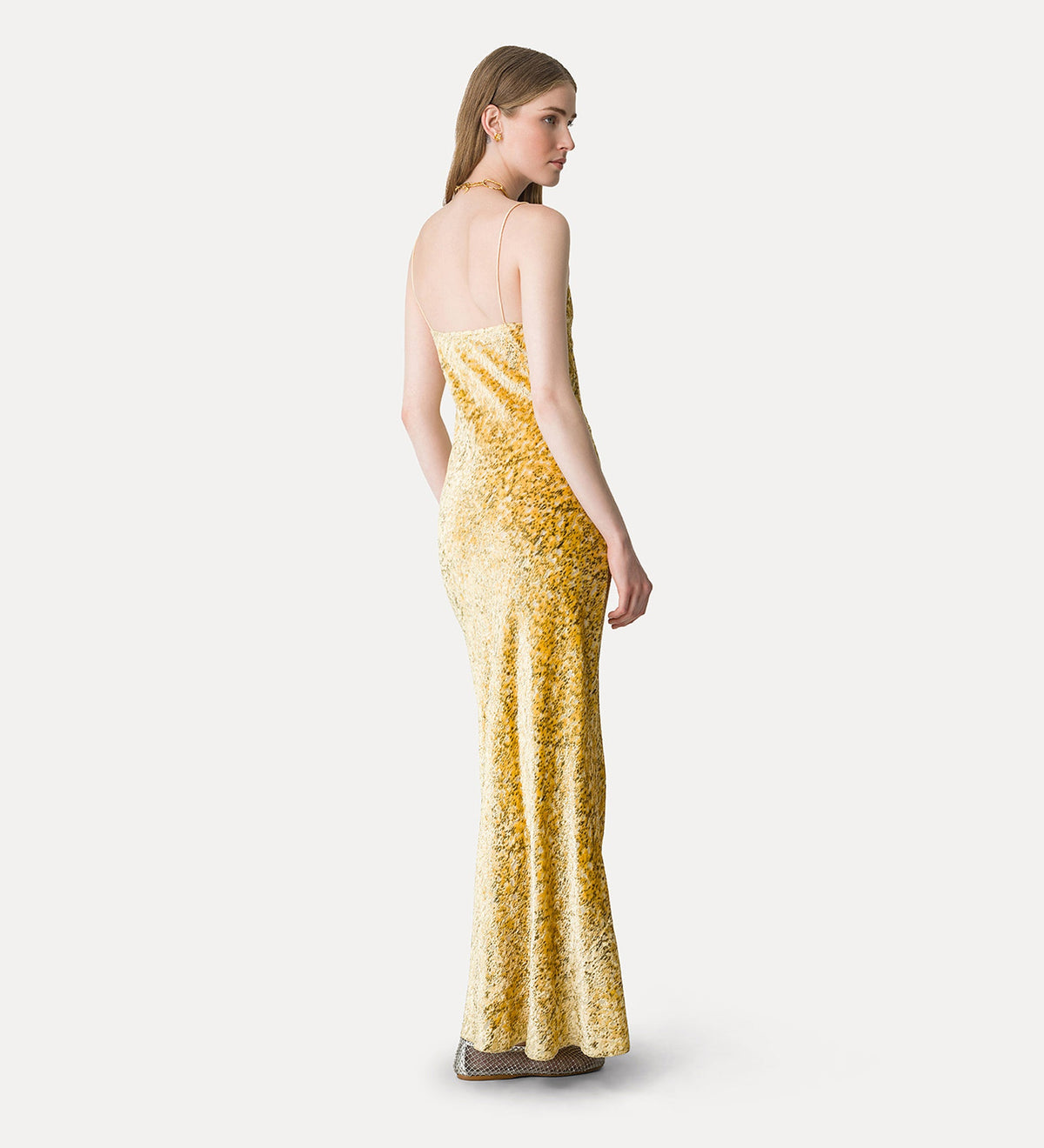 abito sottoveste in fil–coupé “en rêve” honey