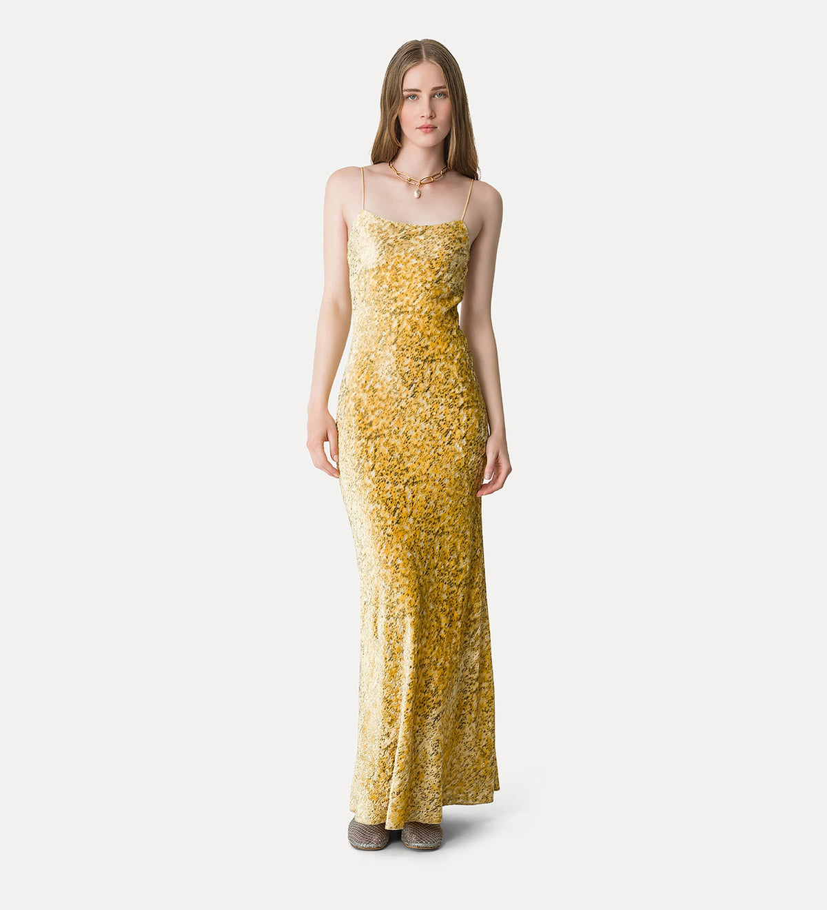 abito sottoveste in fil–coupé “en rêve” honey