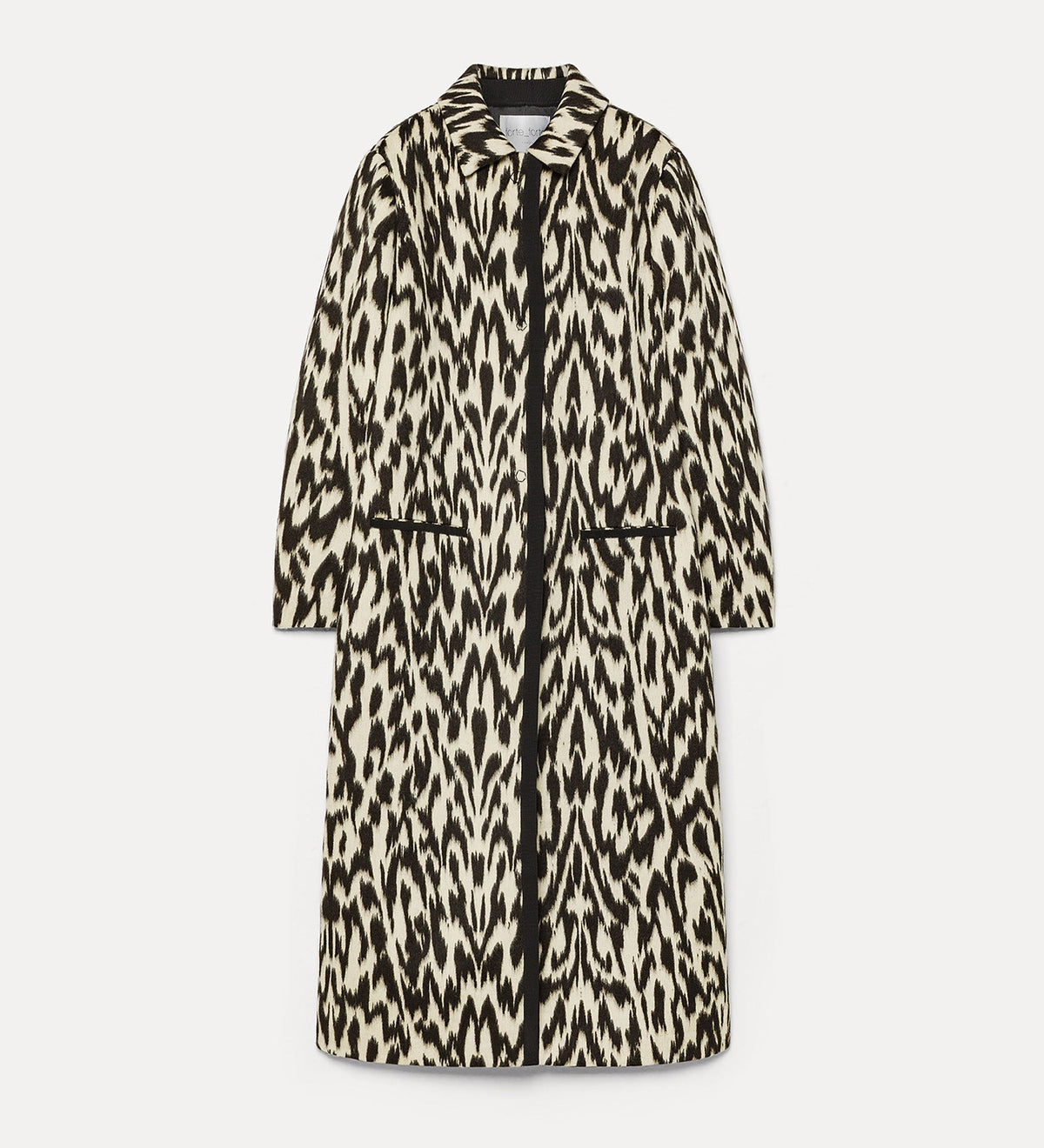 cappotto elegante in jacquard “moiré” honey