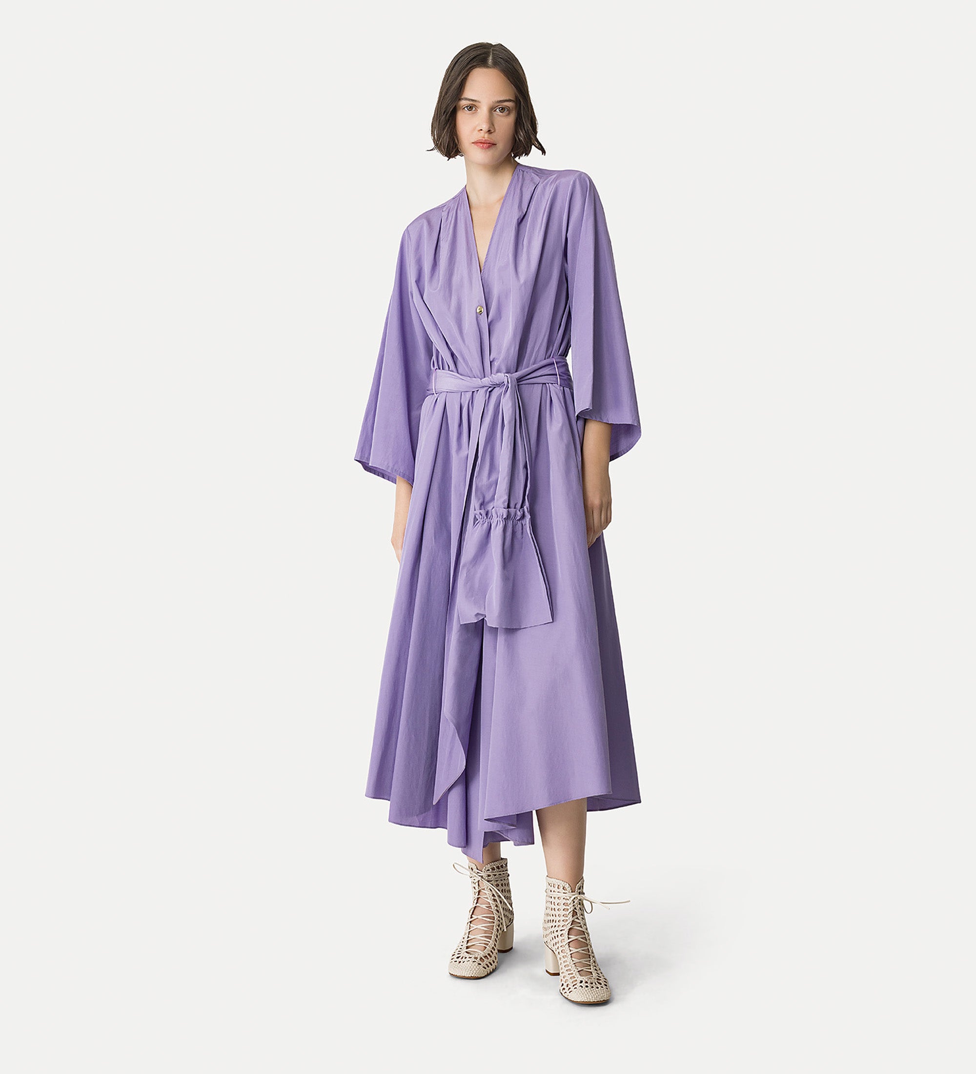 chic taffeta dress lilac