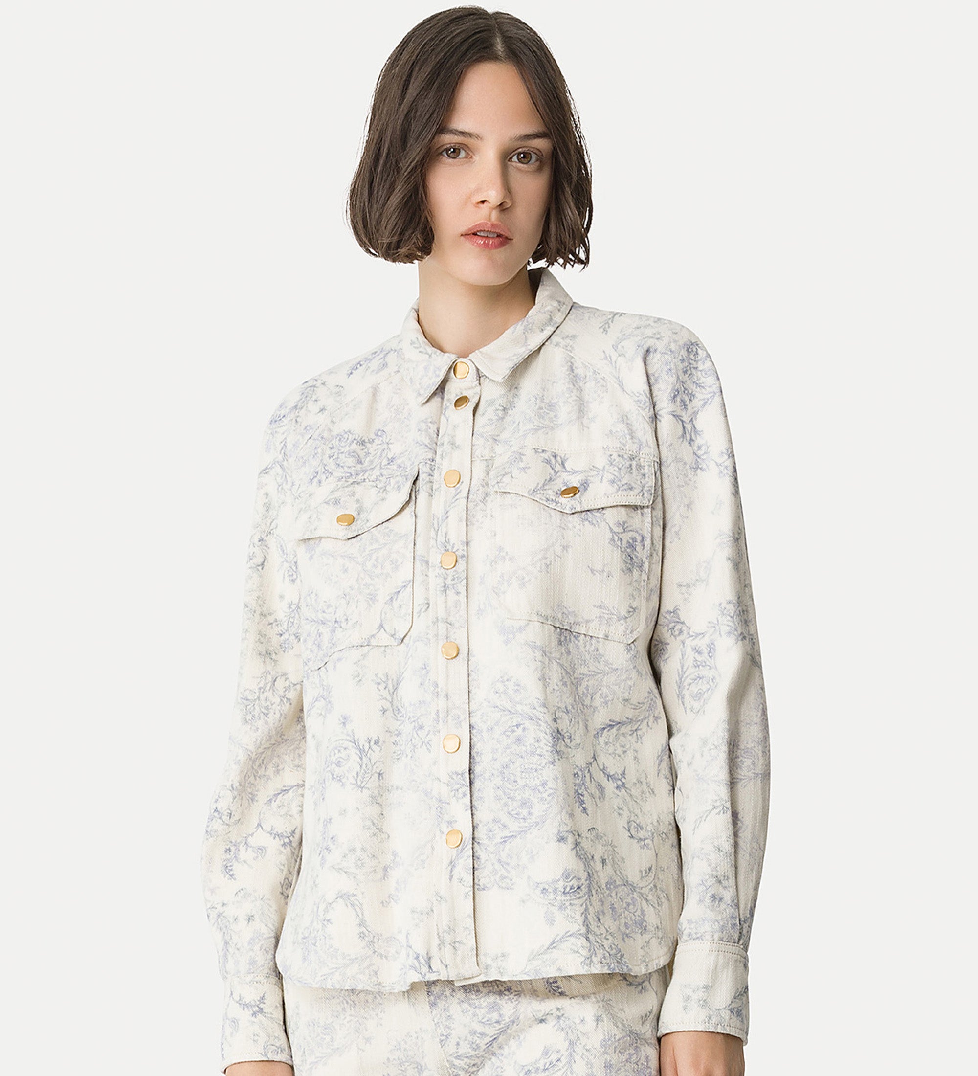 denim overshirt “nontiscordardime” light blue