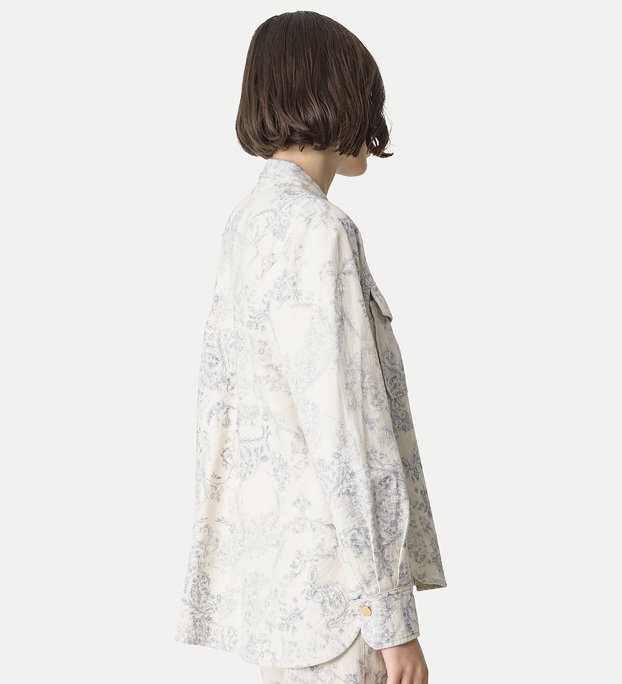 denim overshirt “nontiscordardime” light blue