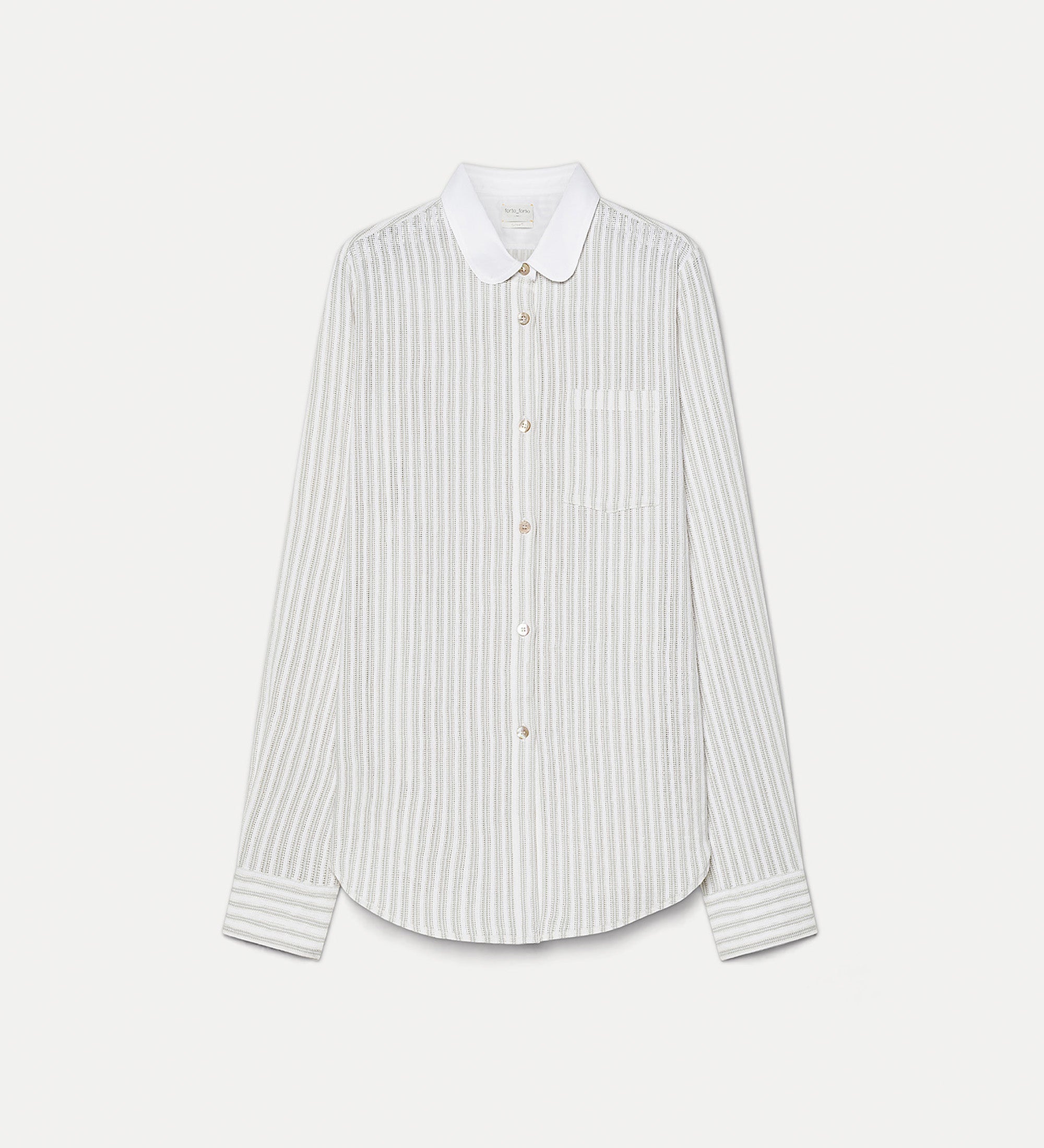camicia regular collo francese riga giro inglese ciottolo