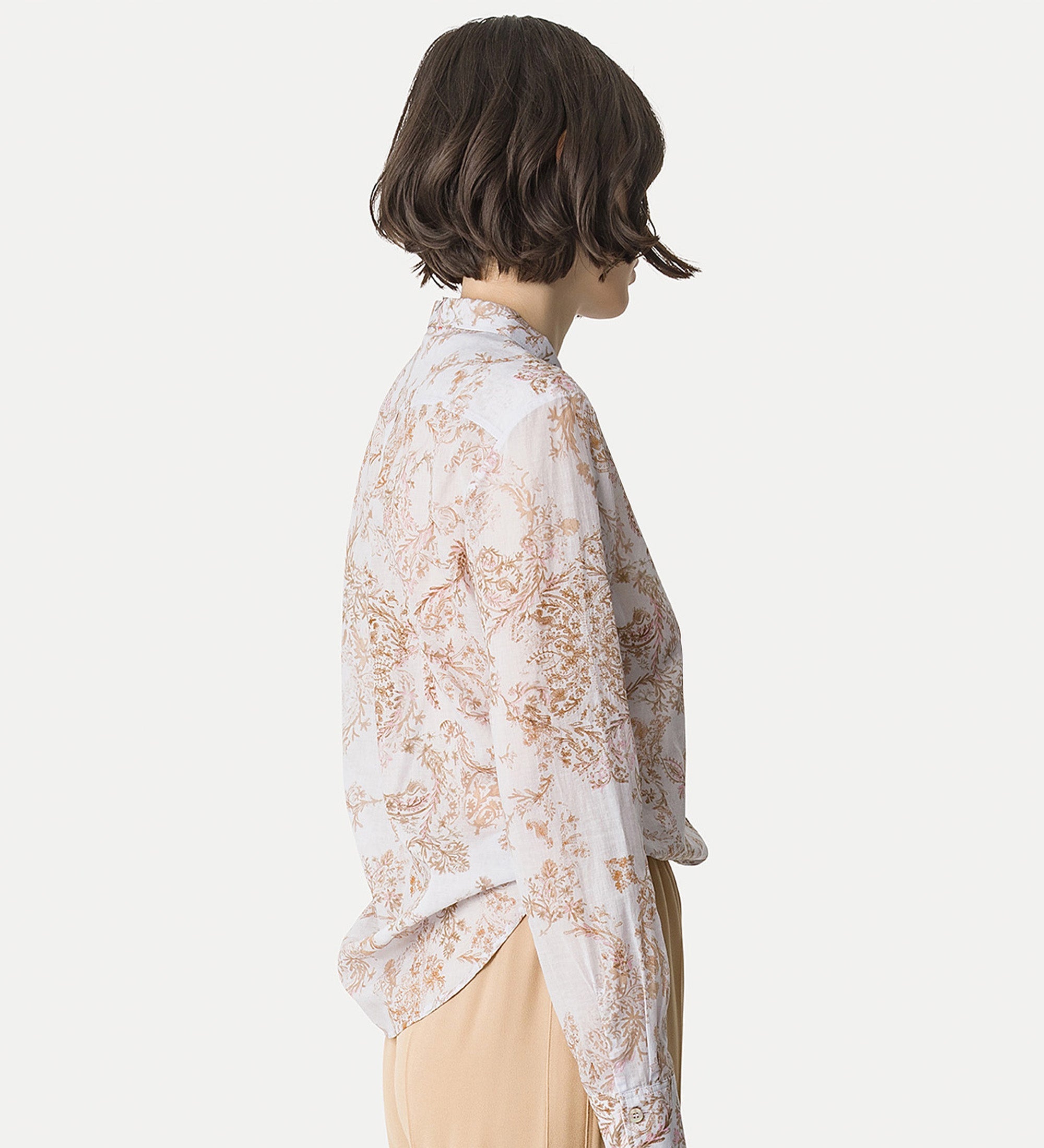 regular—fit voile shirt “nontiscordardime” pink