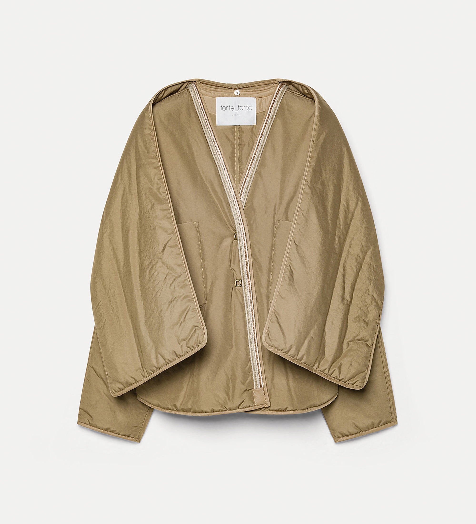 kimono con sciarpa poly double rainproof argilla