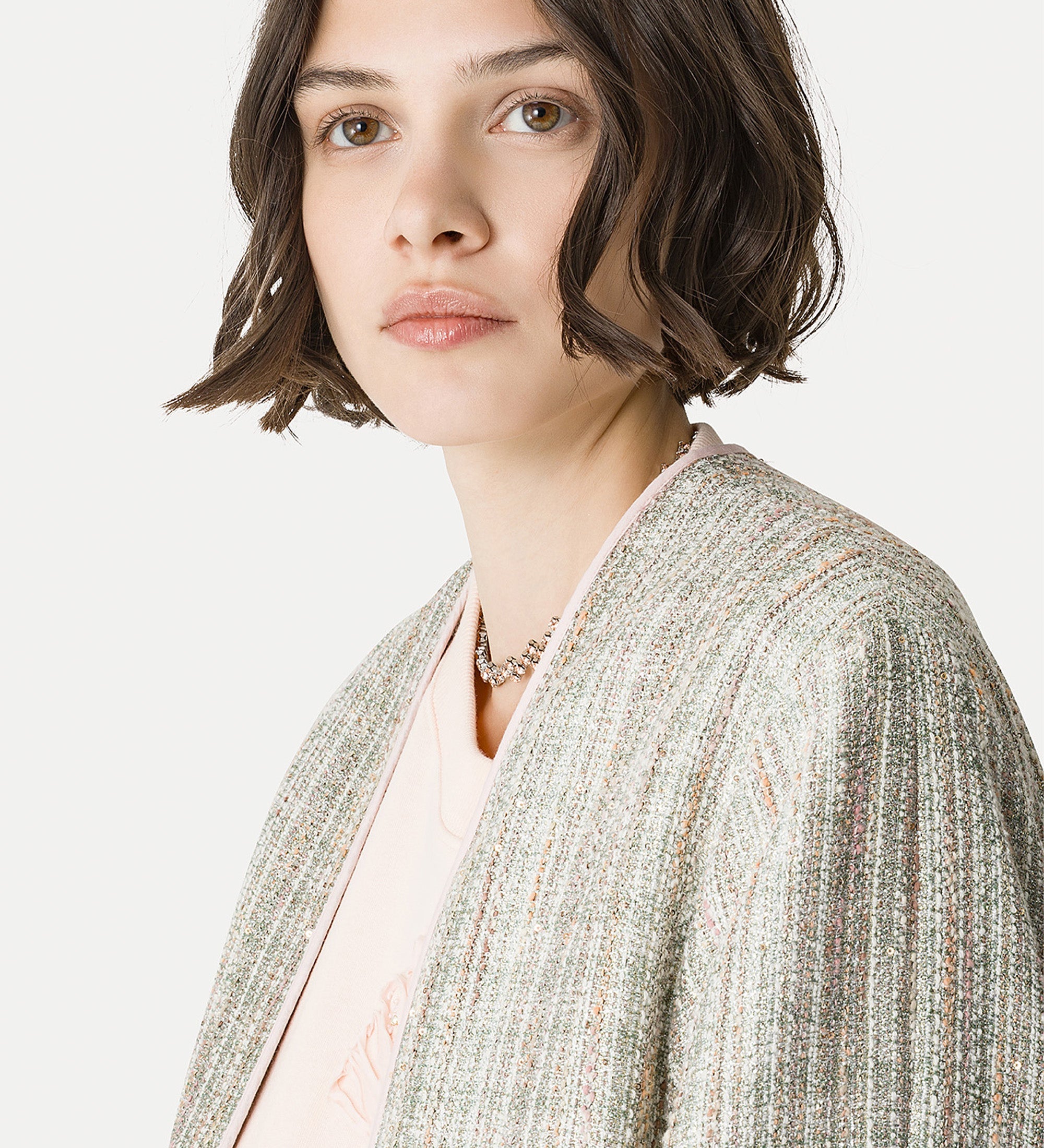 lightweight lurex duster coat silver