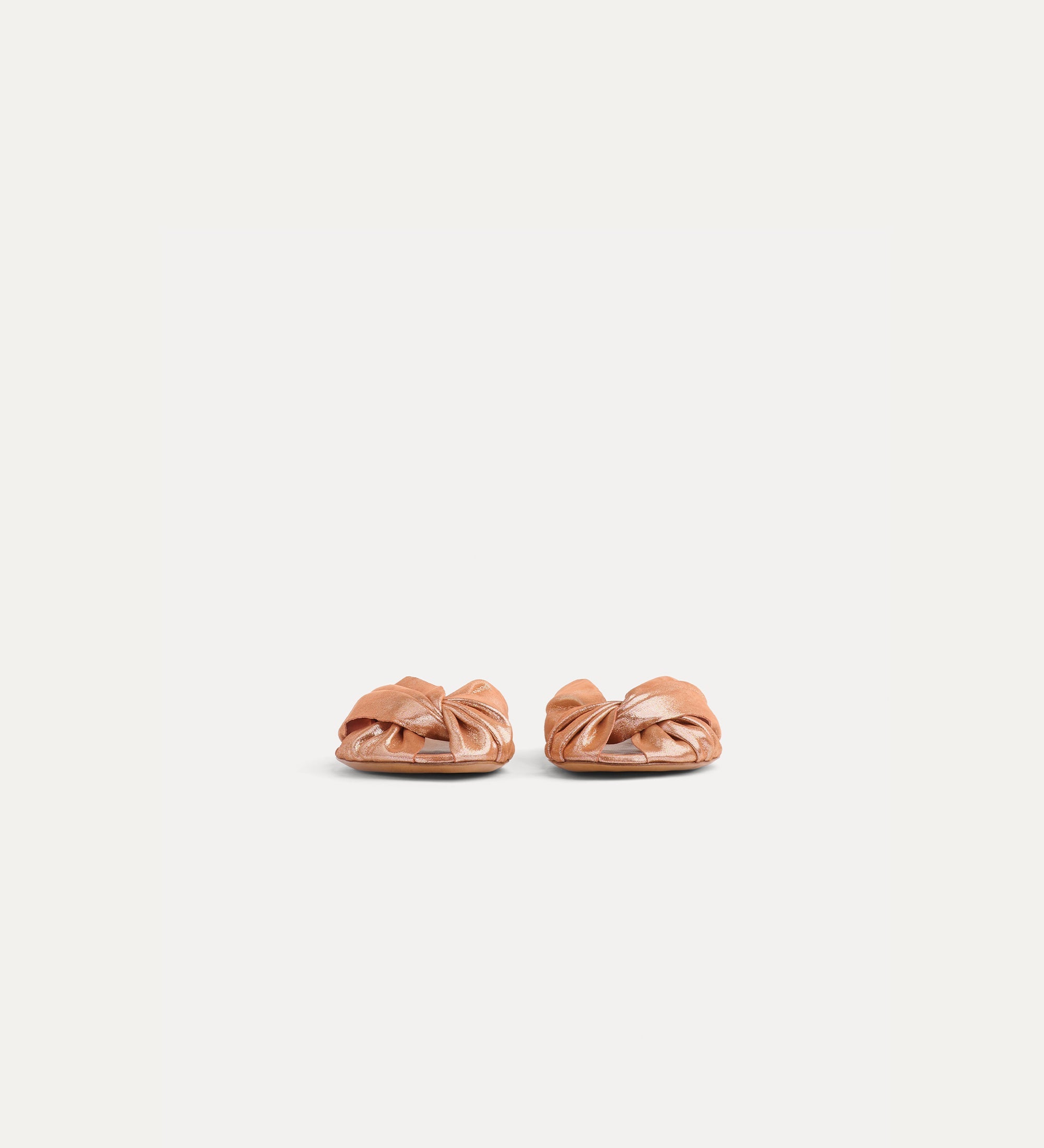 flat laminated leather sandals sunset
