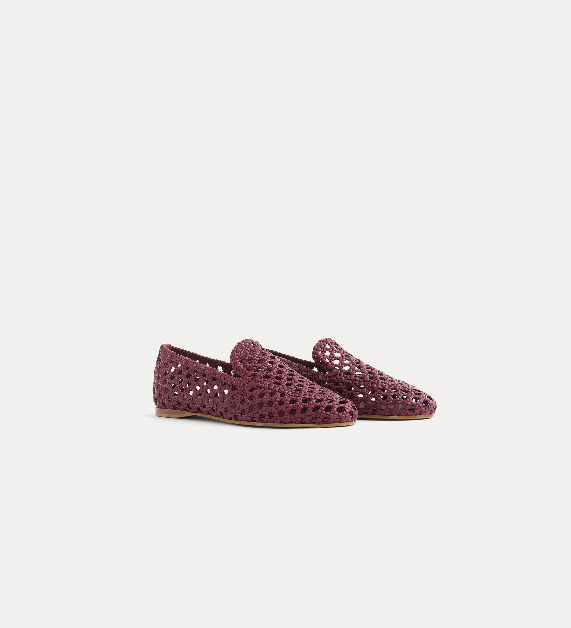 handwoven loafer red