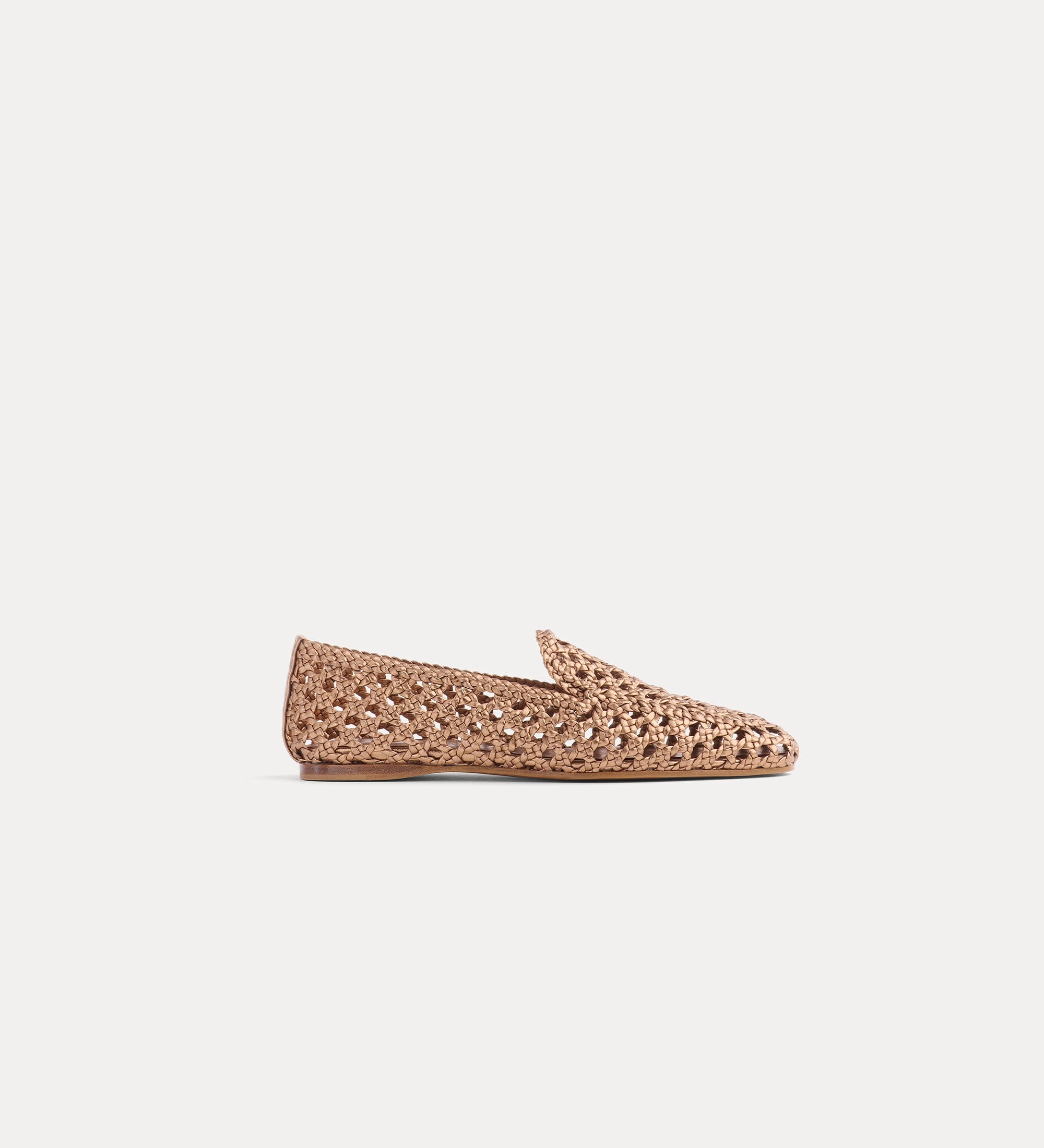 handwoven loafer yellow gold