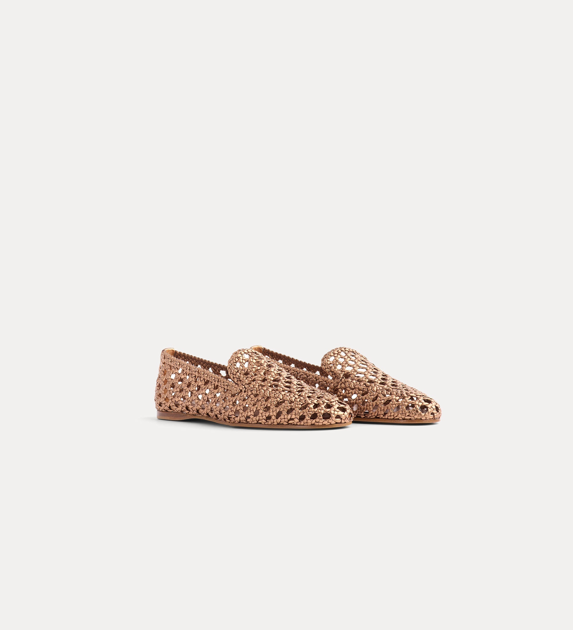 handwoven loafer yellow gold