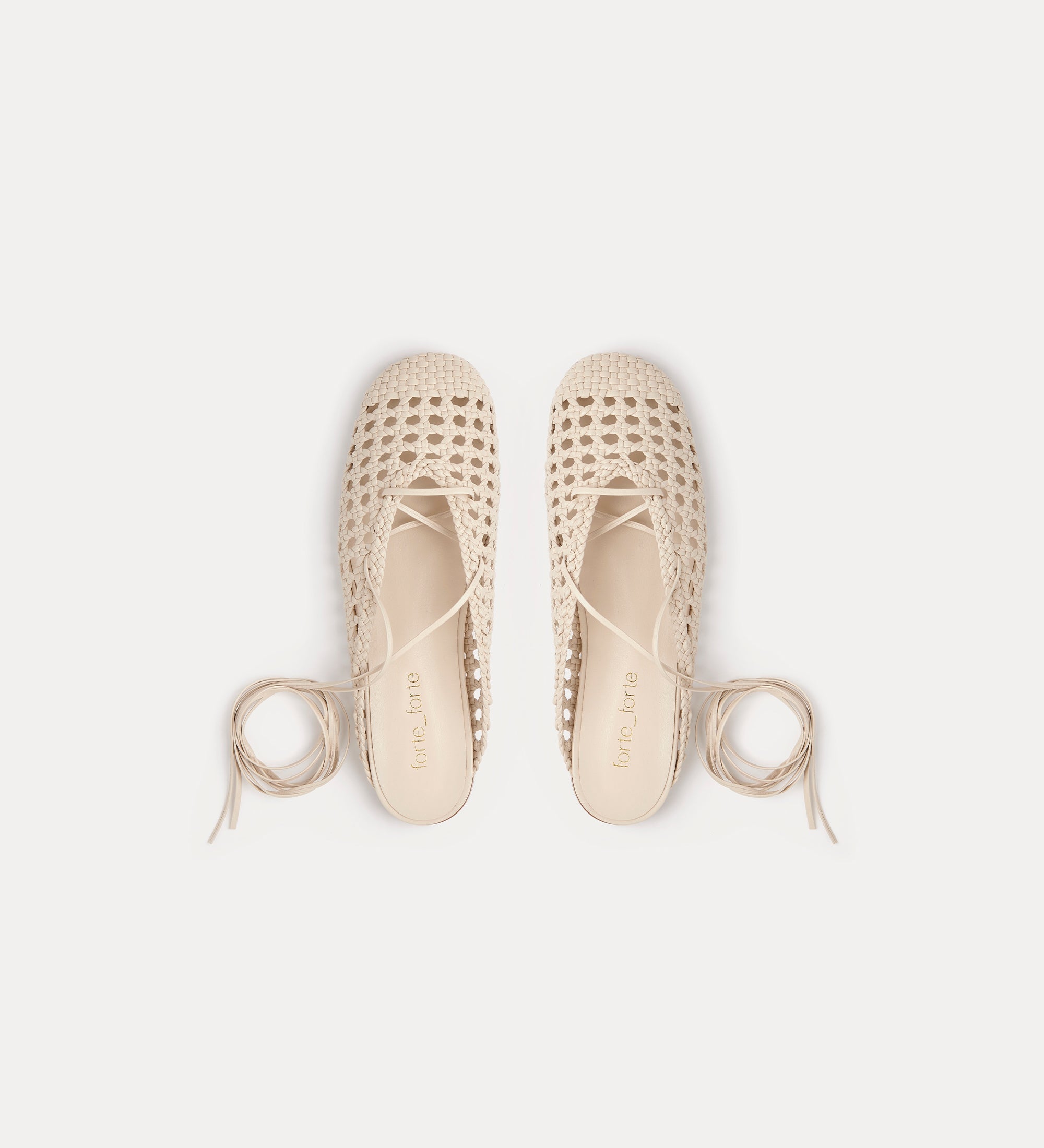 woven backless slipper white