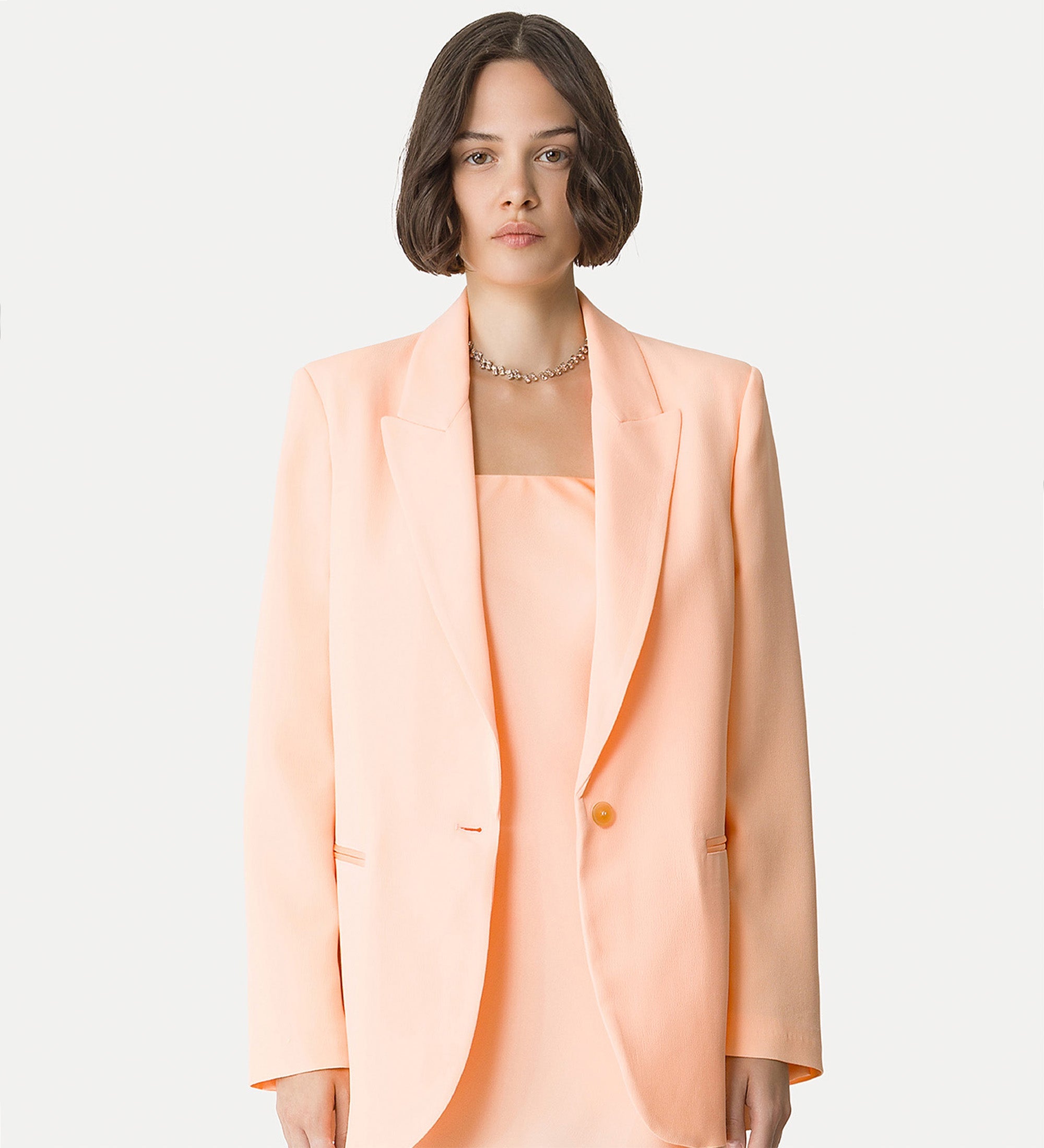 jacket in envers satin pink