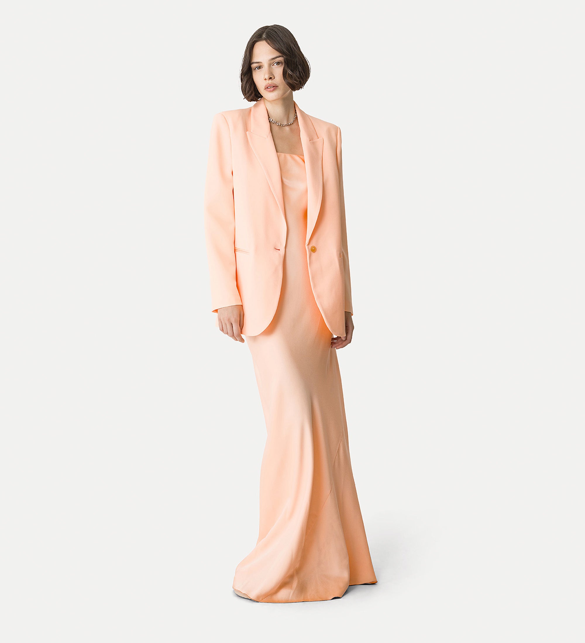 jacket in envers satin pink