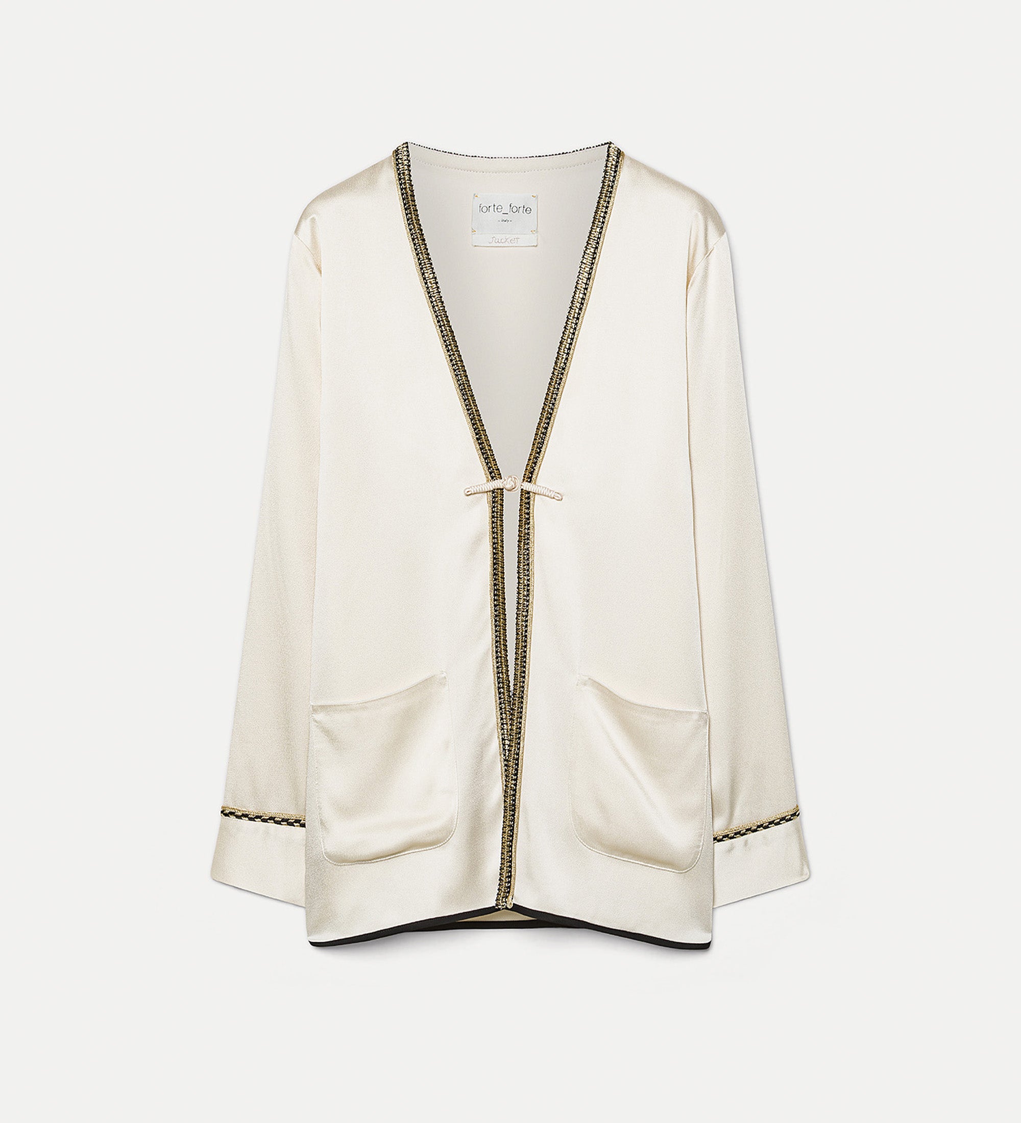 giacca tang shiny envers satin beurre