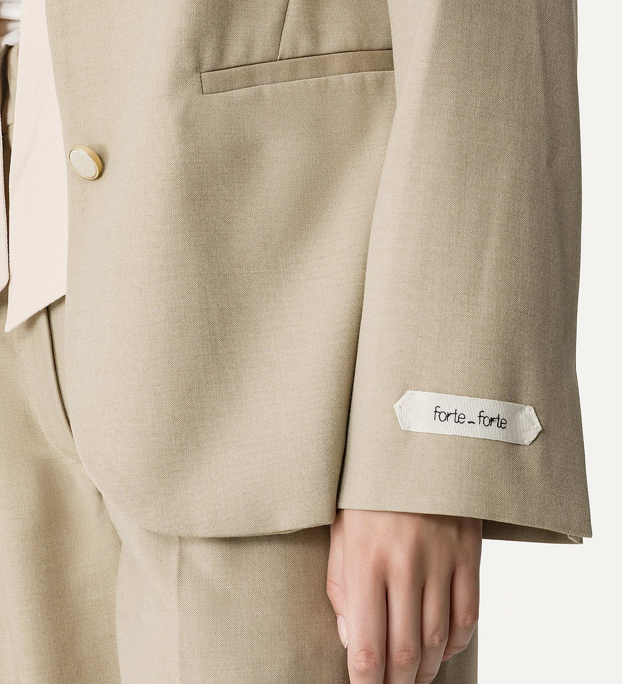 jacket with matching scarf in grain de poudre ecru