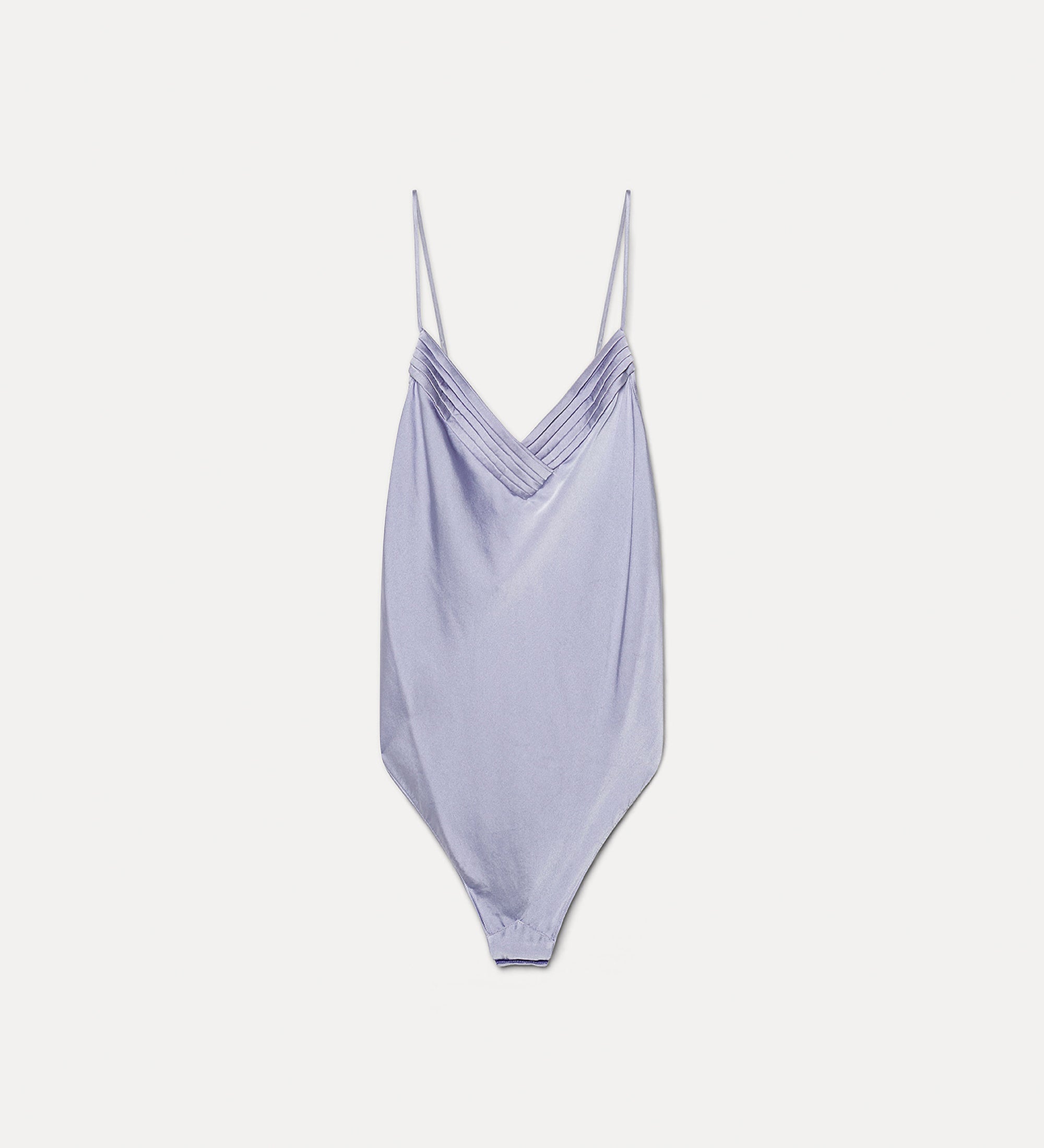 body raso seta stretch shiny lilac