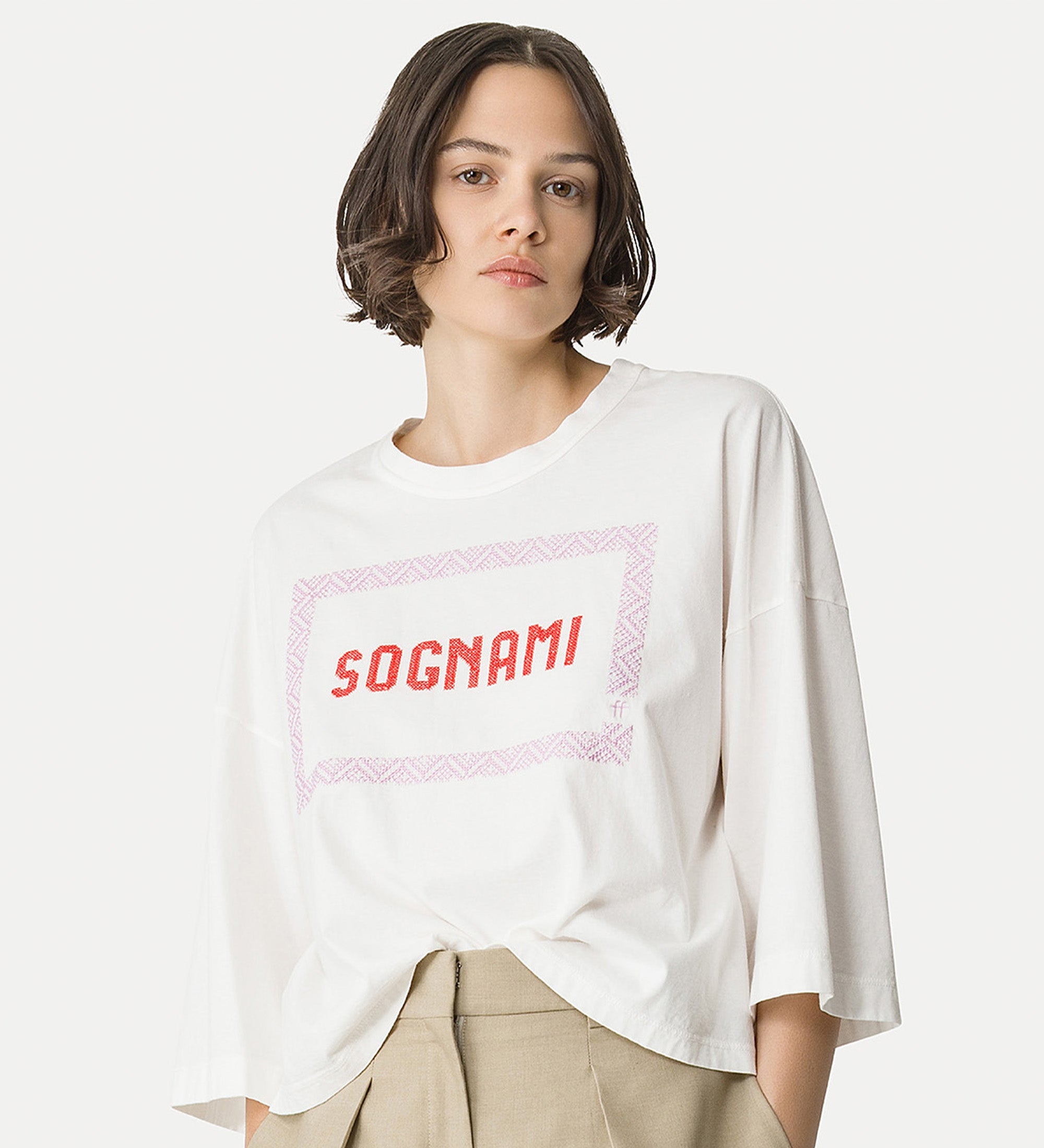 oversized embroidered t-shirt white