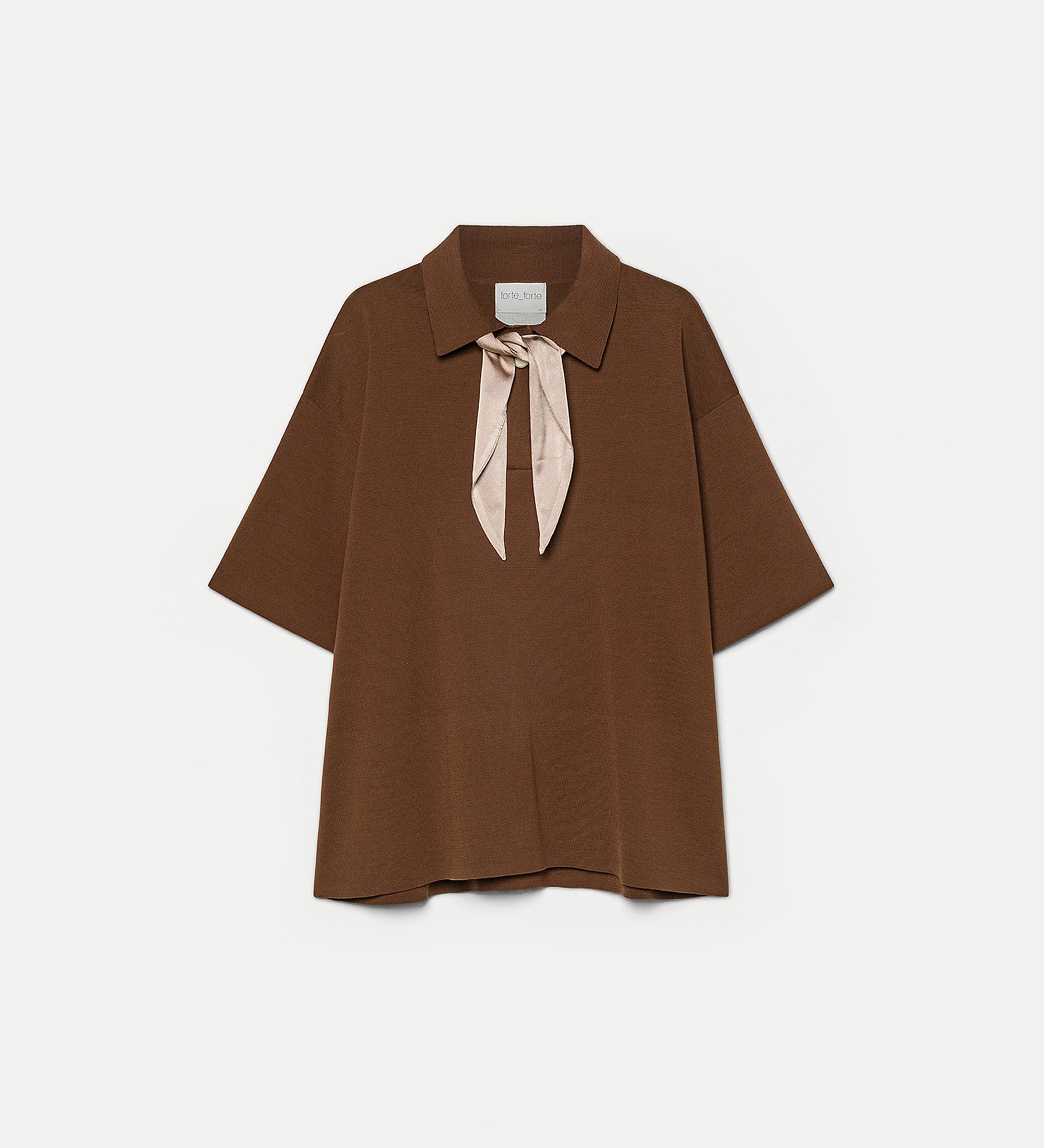cotton polo shirt brown