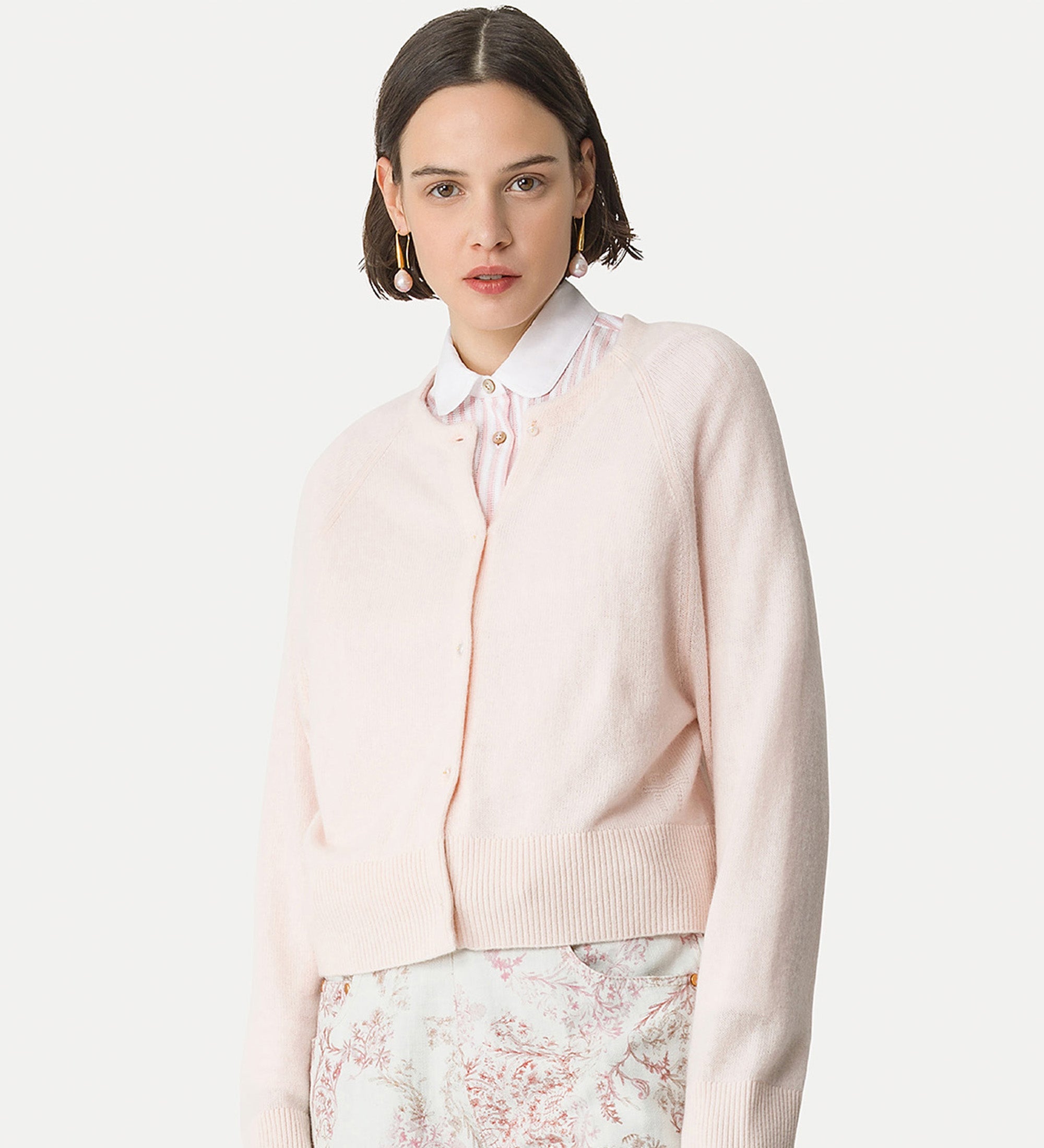 cashmere cardigan pink