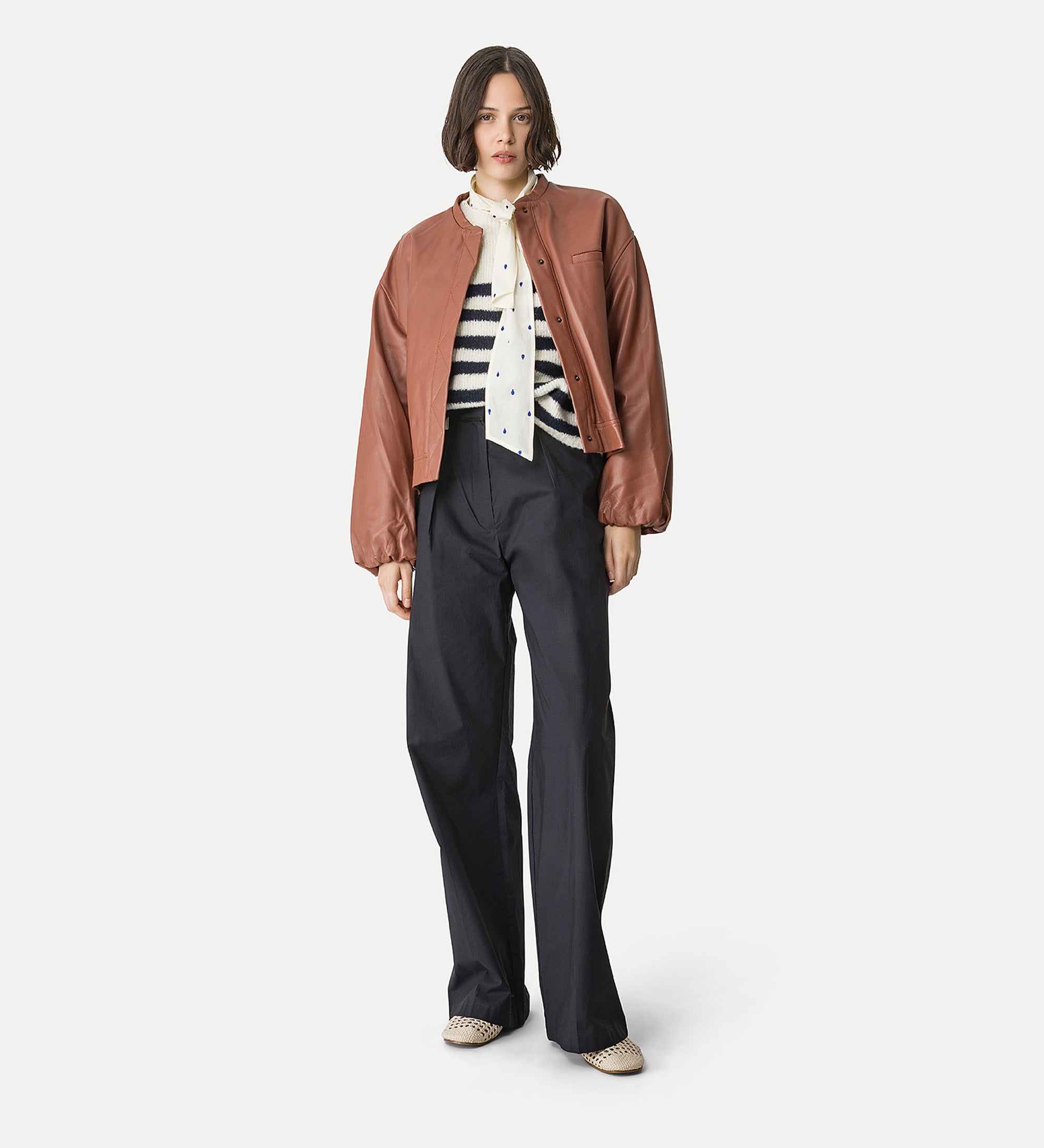 cashmere marinière sweater white