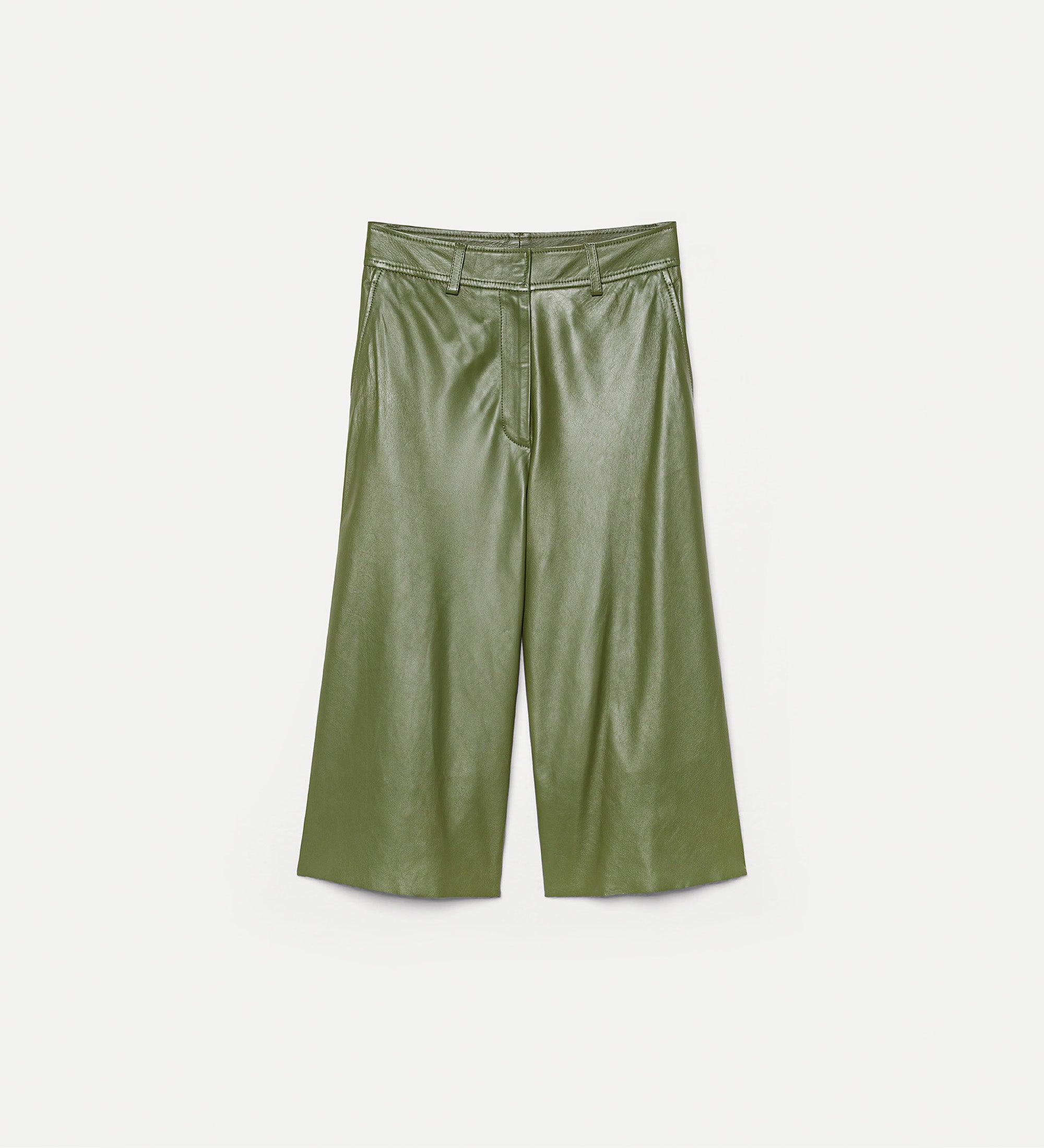 nappa leather trousers green