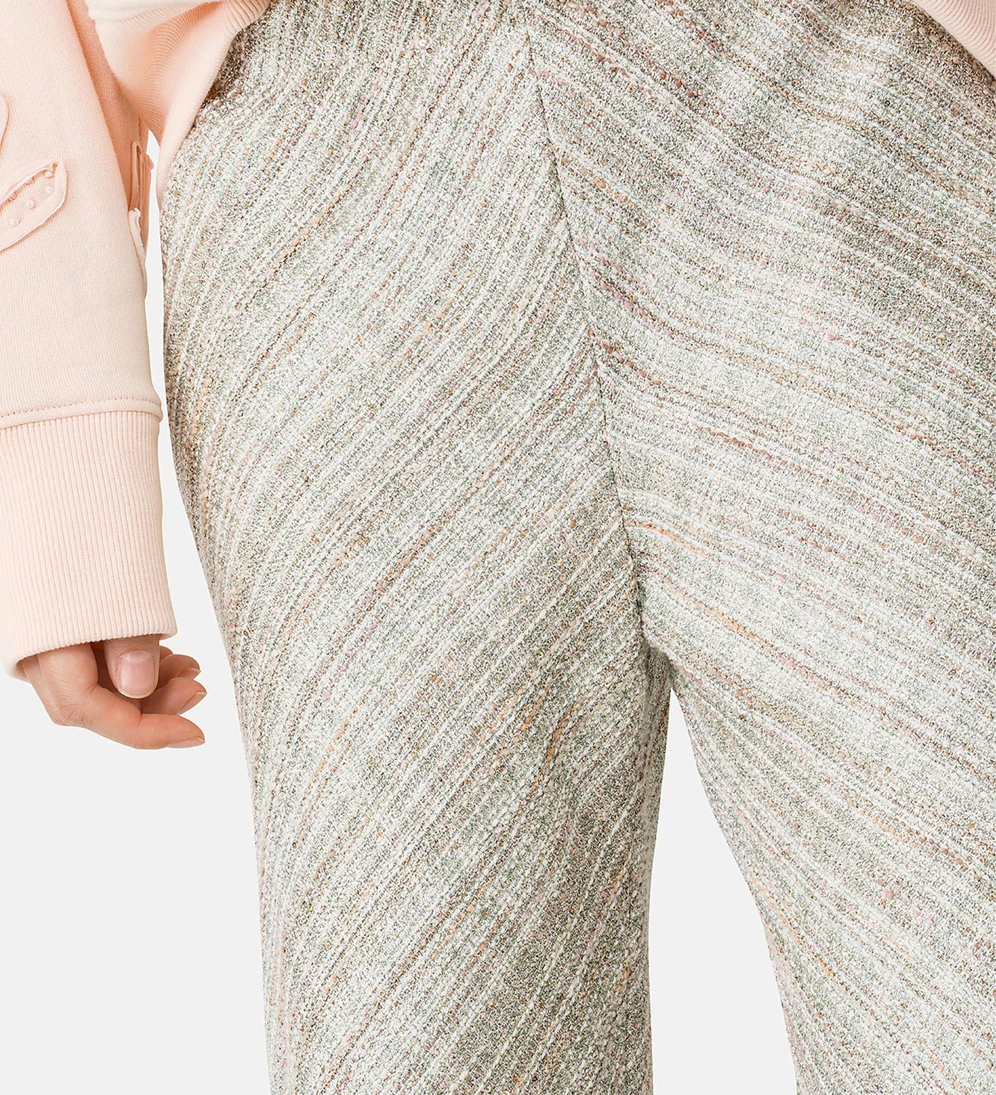 lurex trousers silver