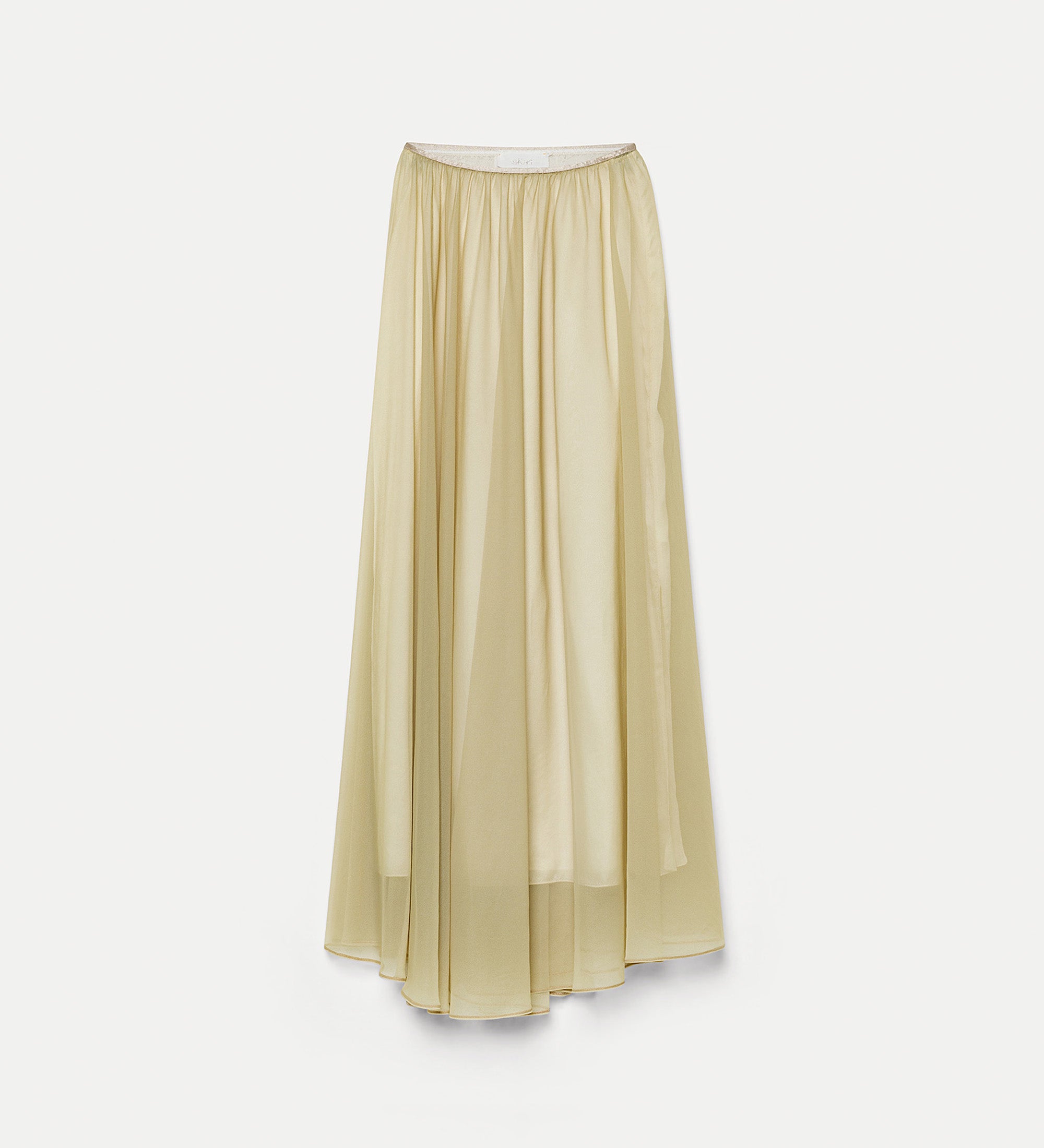 long chiffon skirt ecru