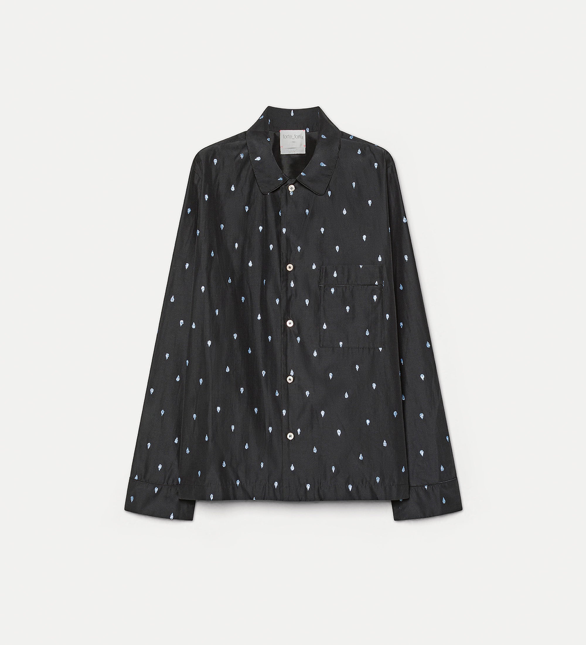 camicia pigiama taffetas glitter noir