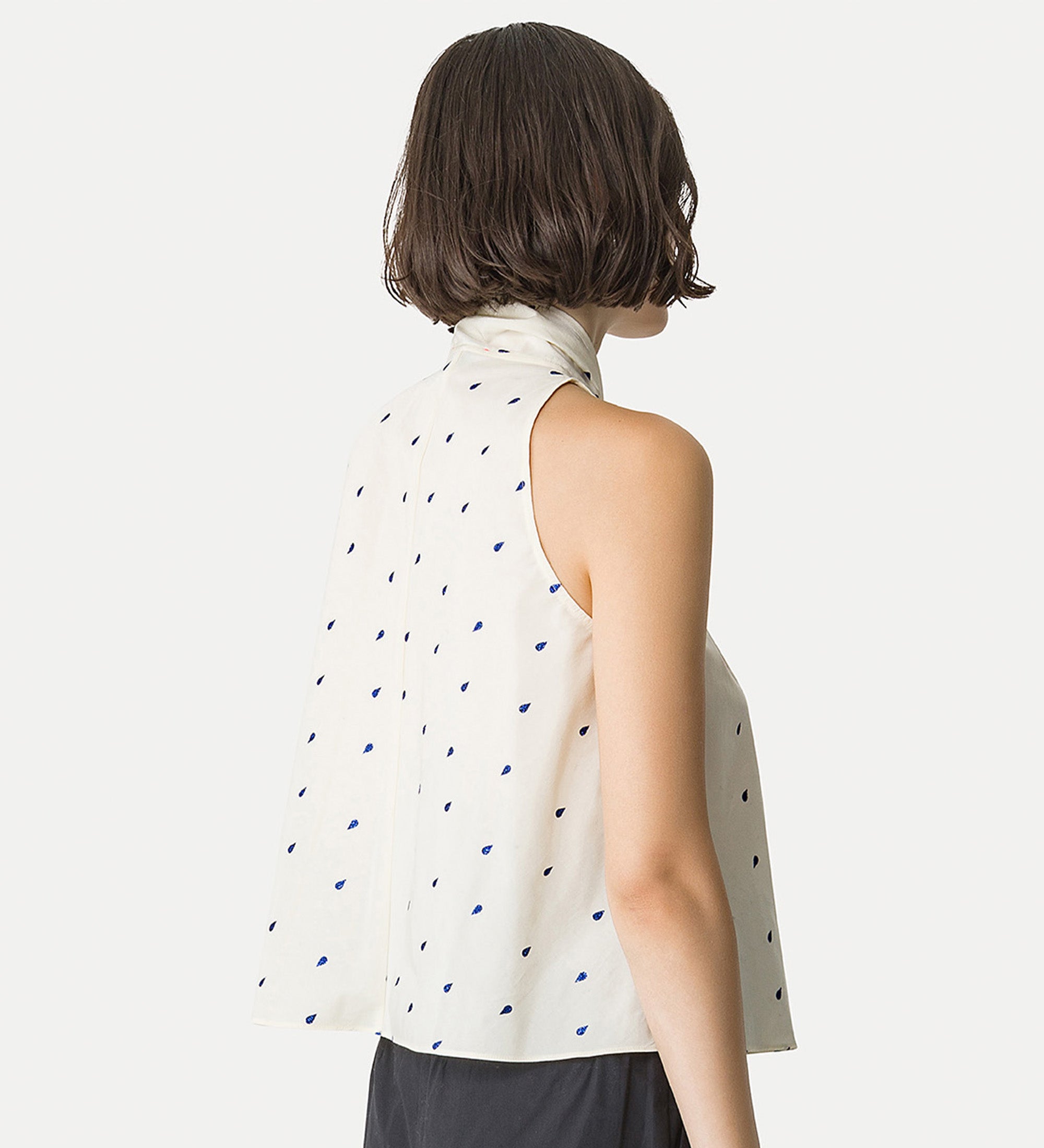 top taffetas glitter avorio