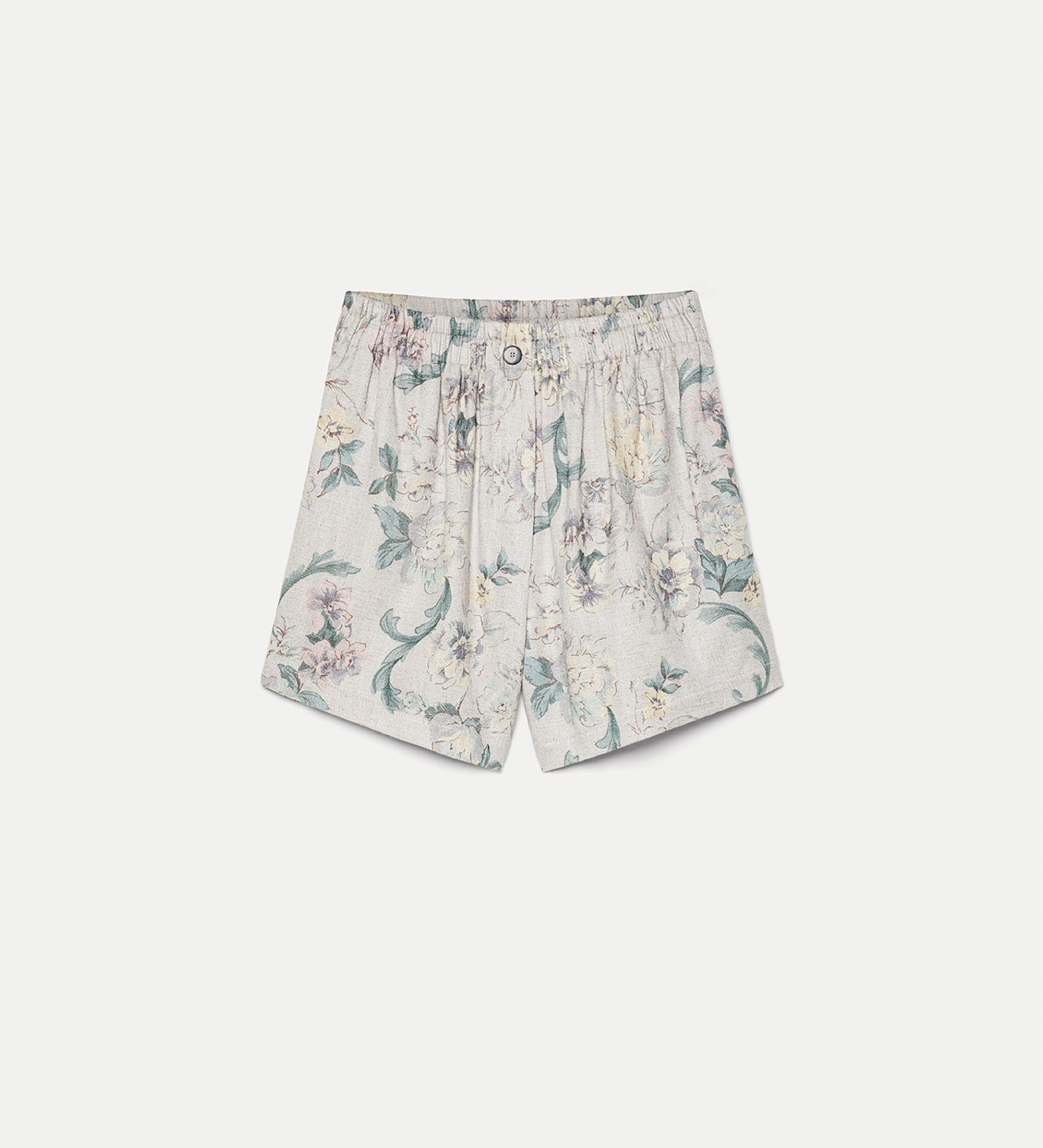 hopsack bermuda shorts “peonia my love” light blue