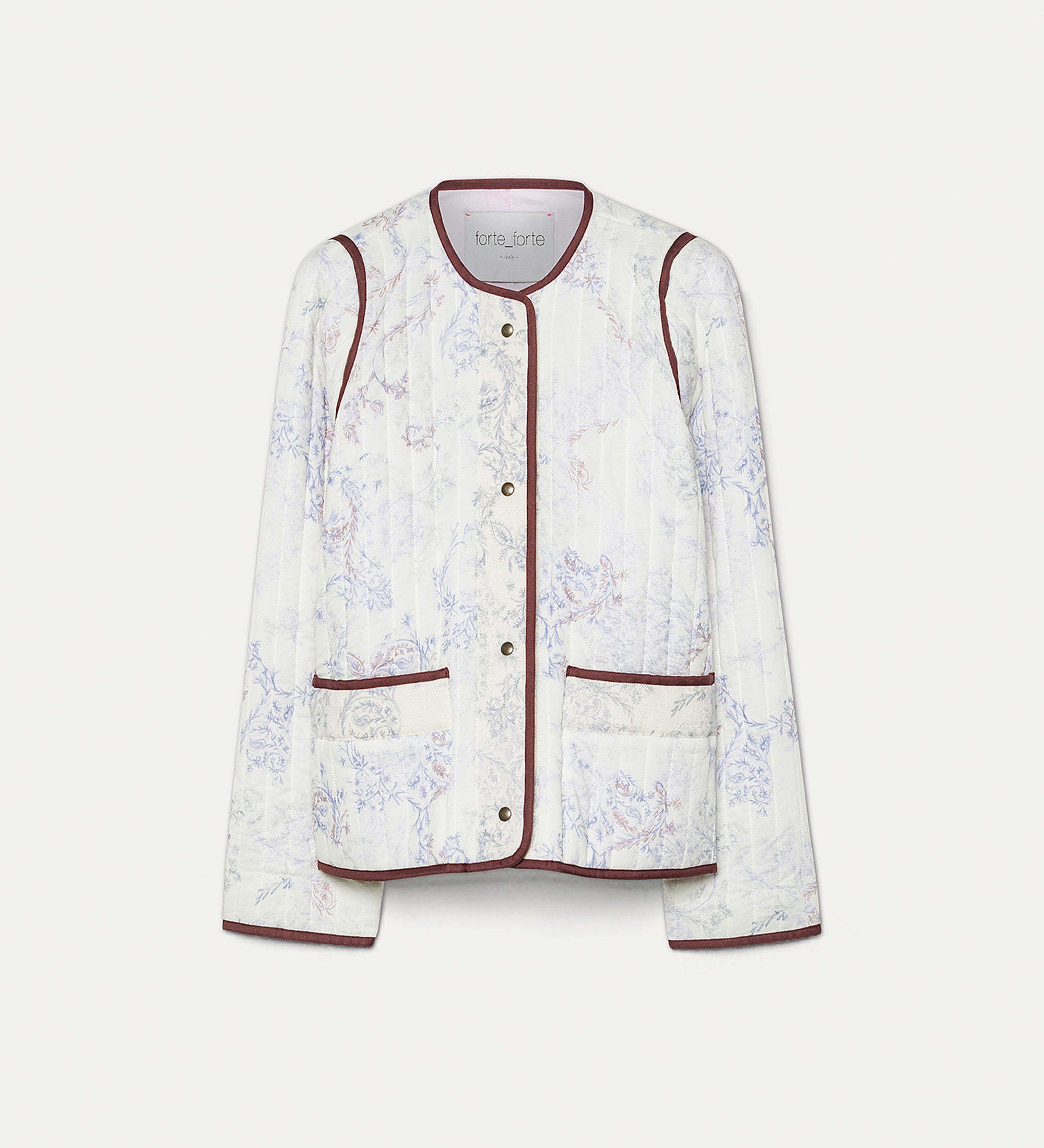 blouson matelasse' voile cotone "nontiscordardime" glicine