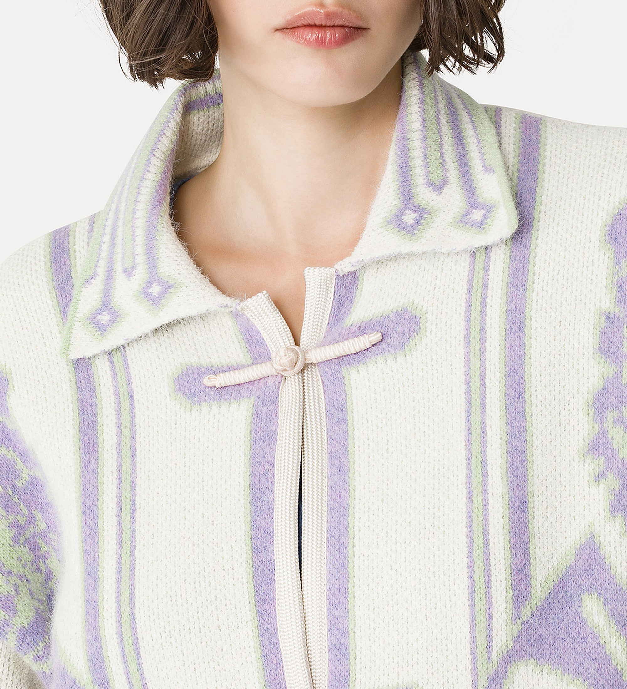 jacket with toggles “peonia my love” lilac