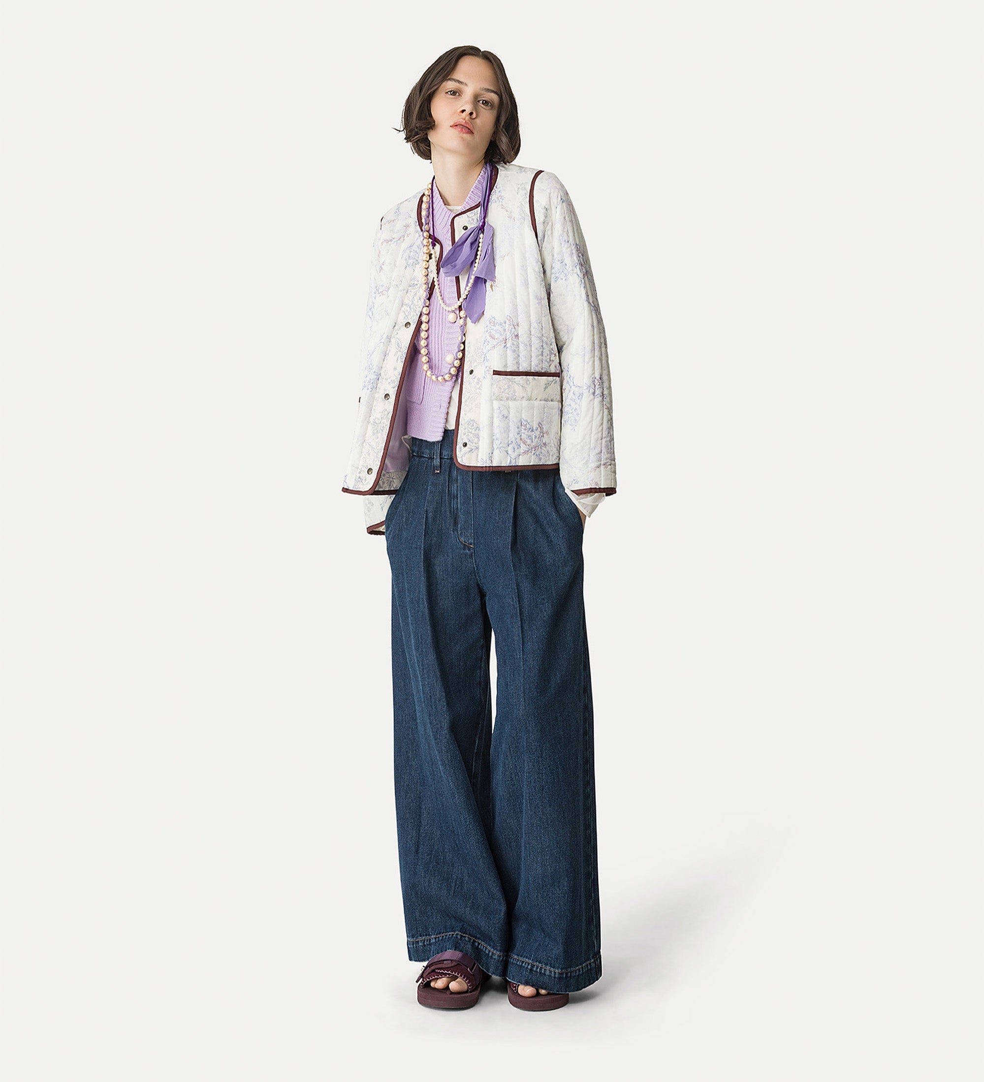 ruffled shirt in contemporary chiffon white