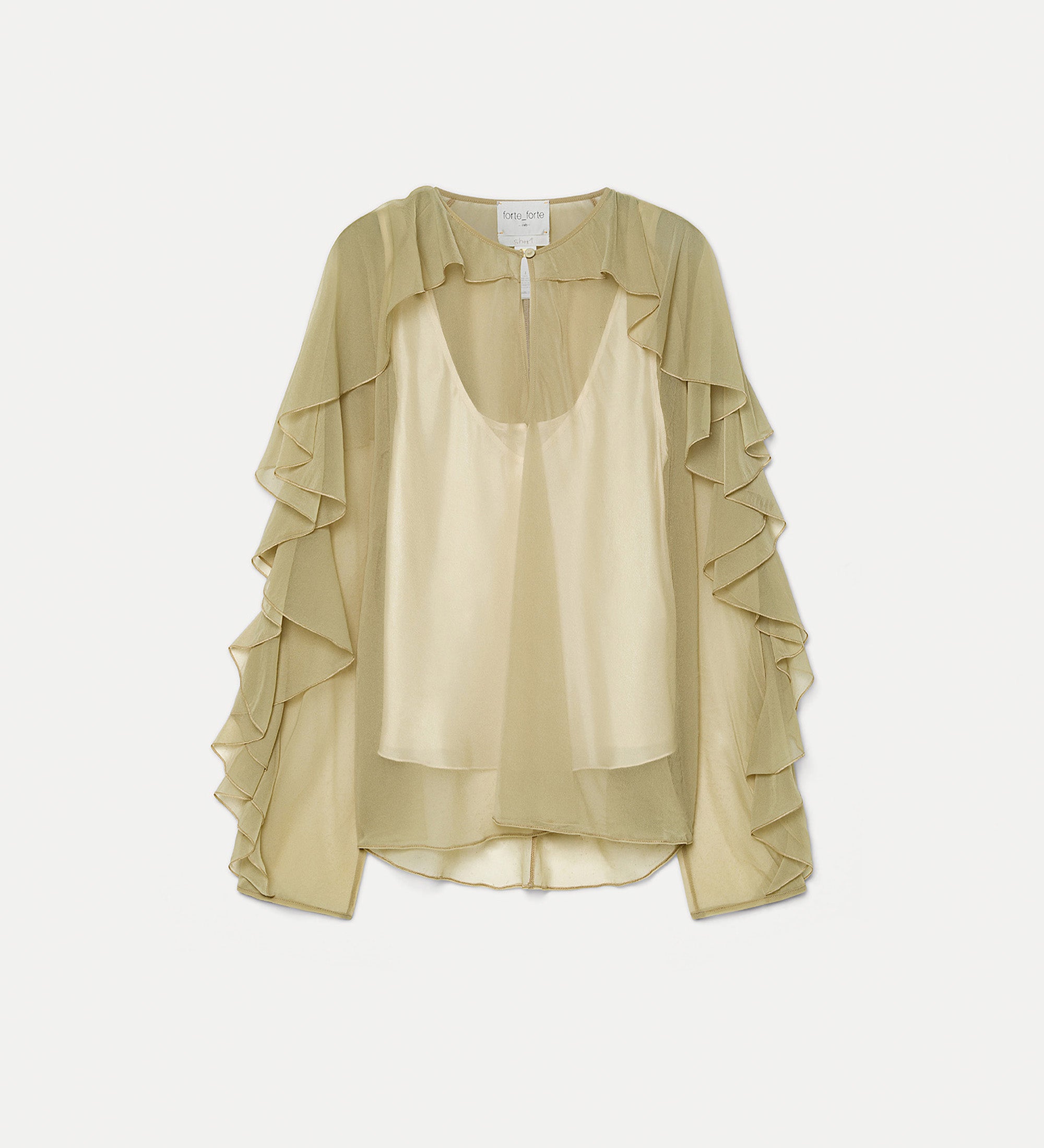 camicia volants contemporary chiffon fieno