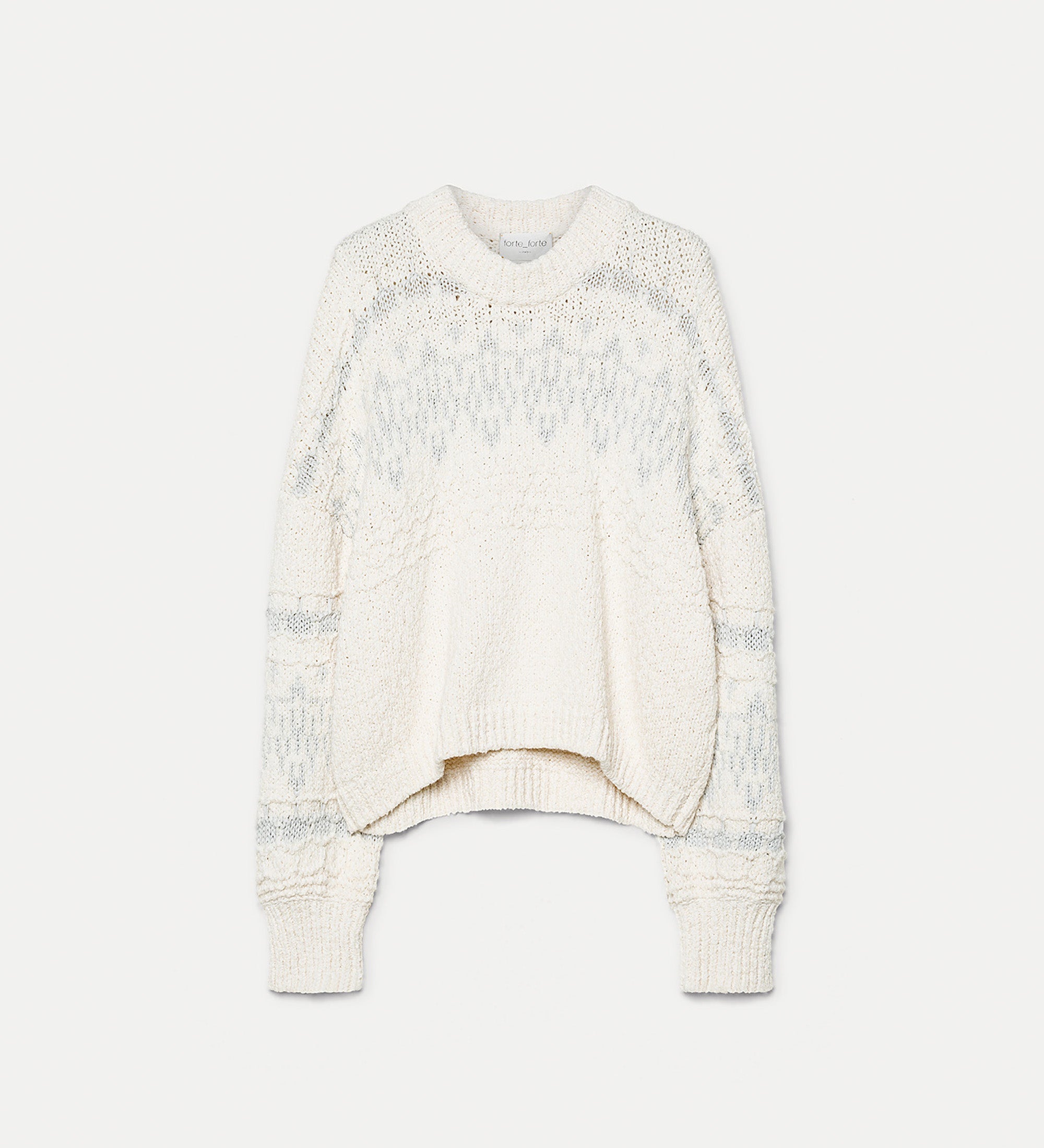 jacquard sweater white