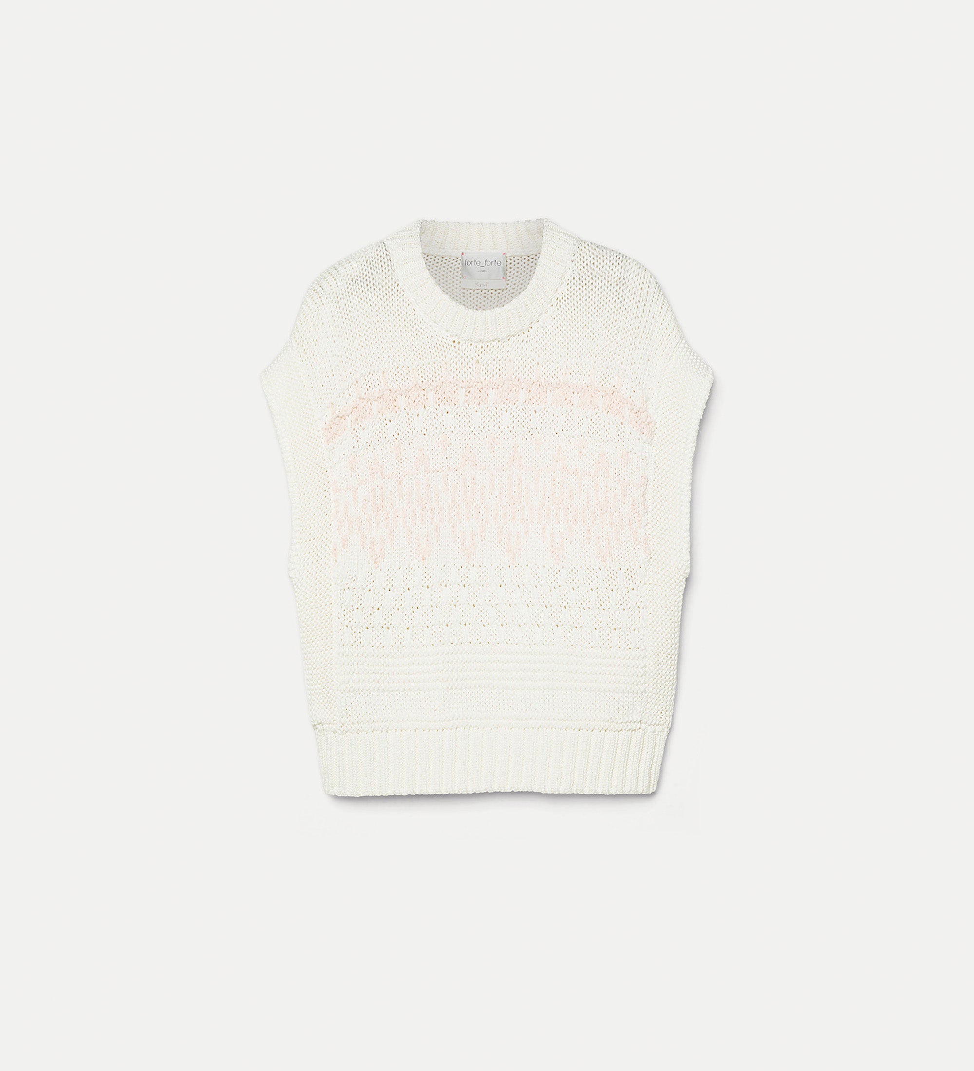 jacquard vest white