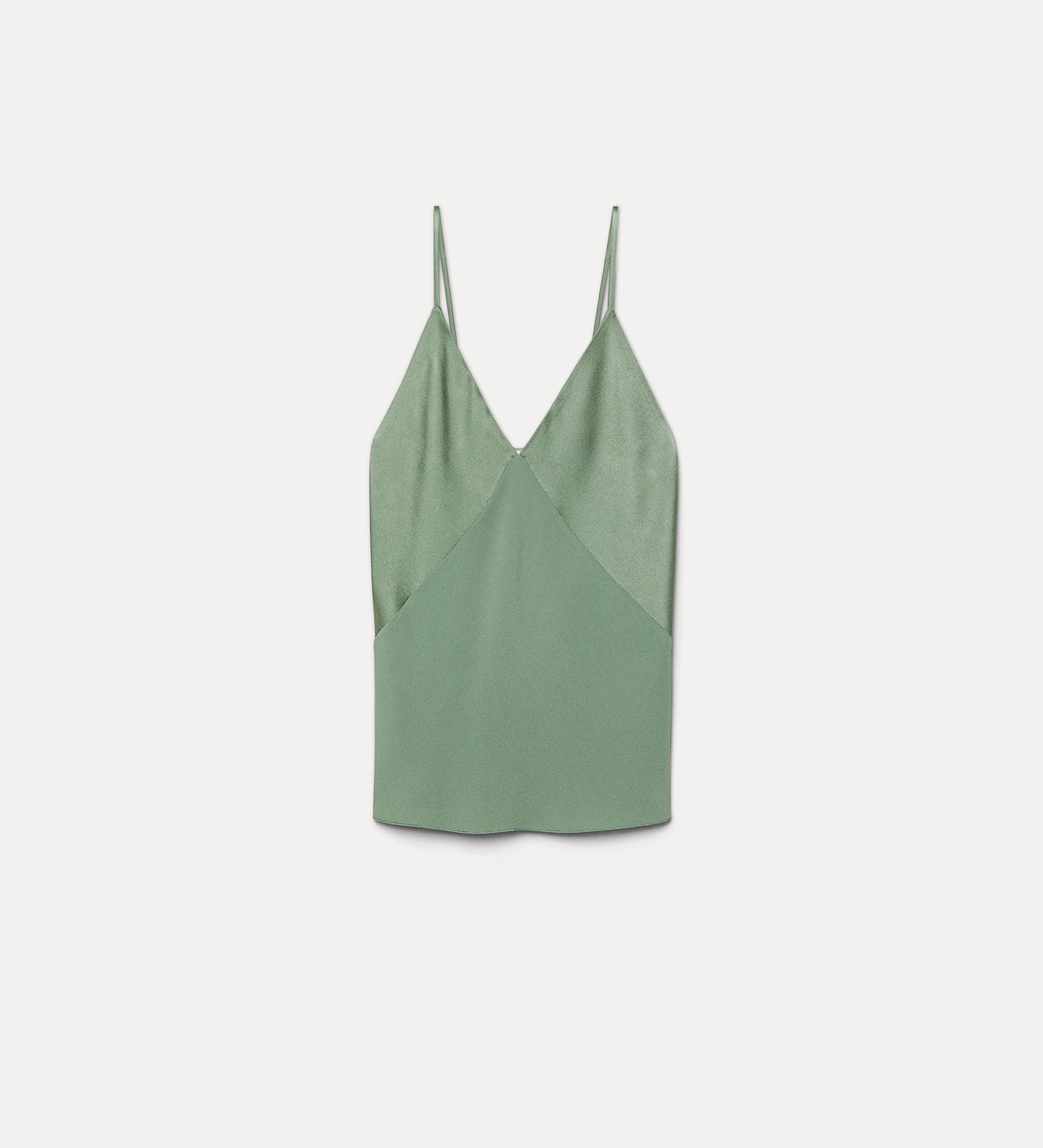 slip top envers satin khaki