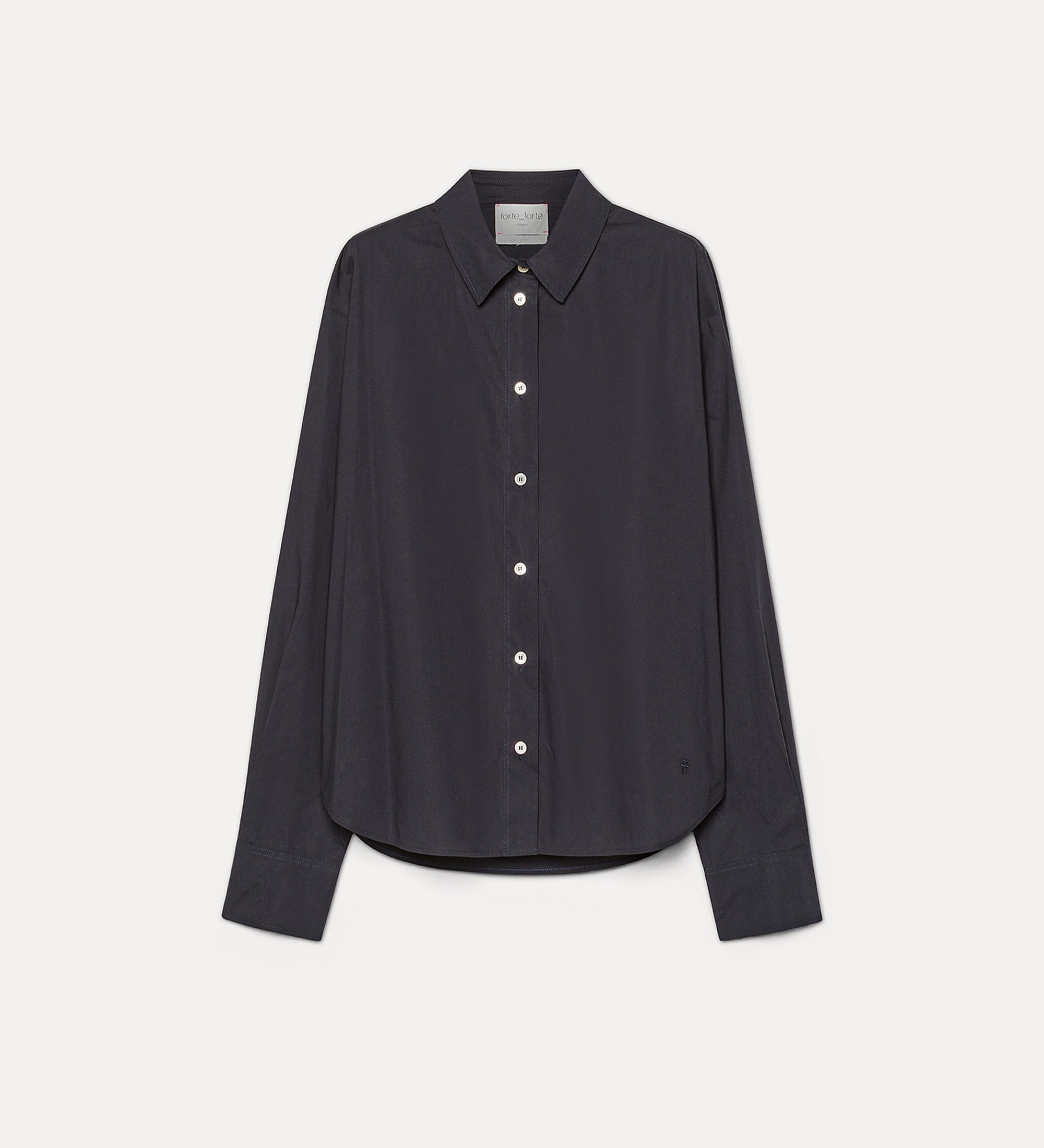 camicia boxy cropped popeline cotone bci notte