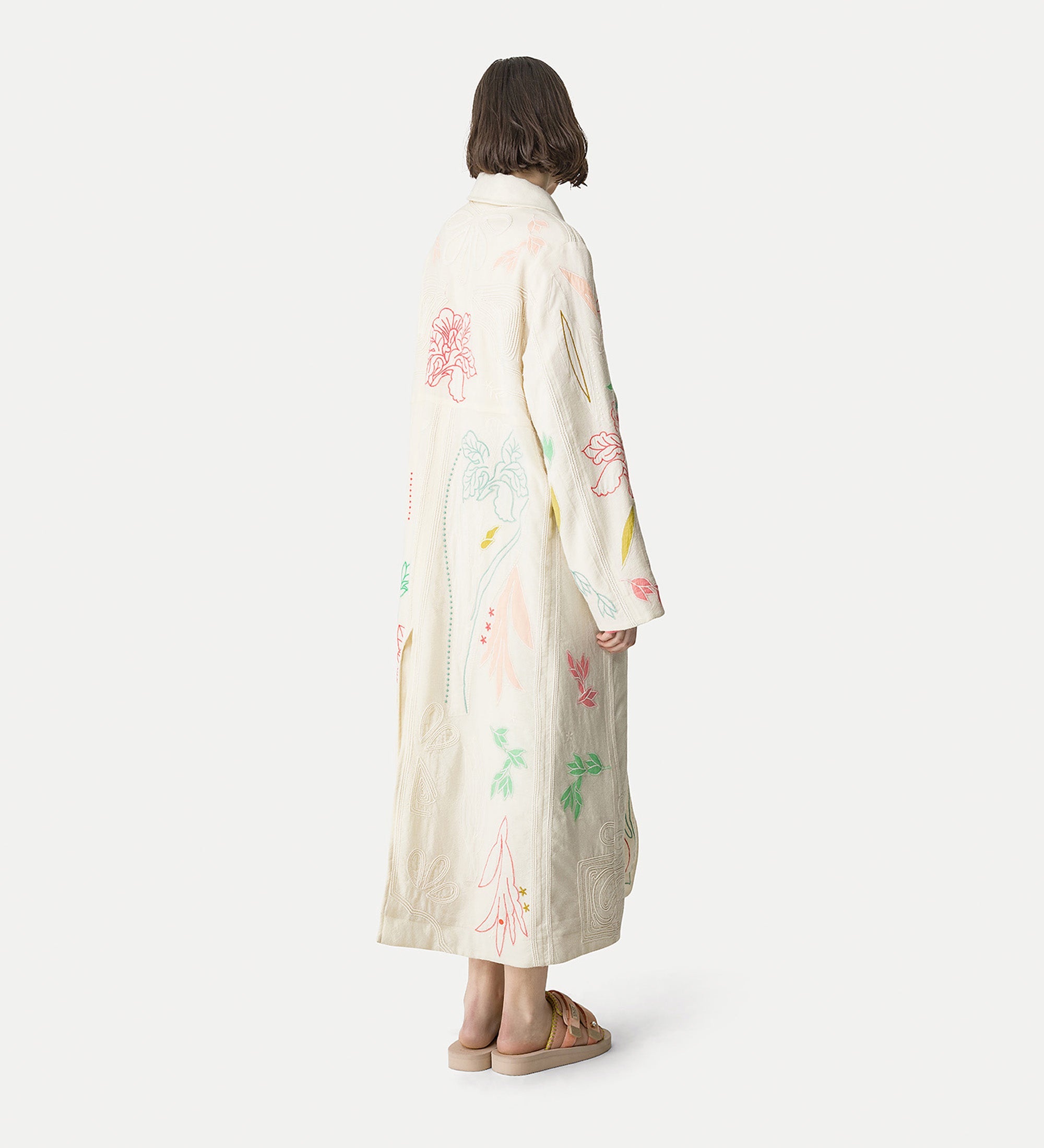 elegant coat “iris velvet” white