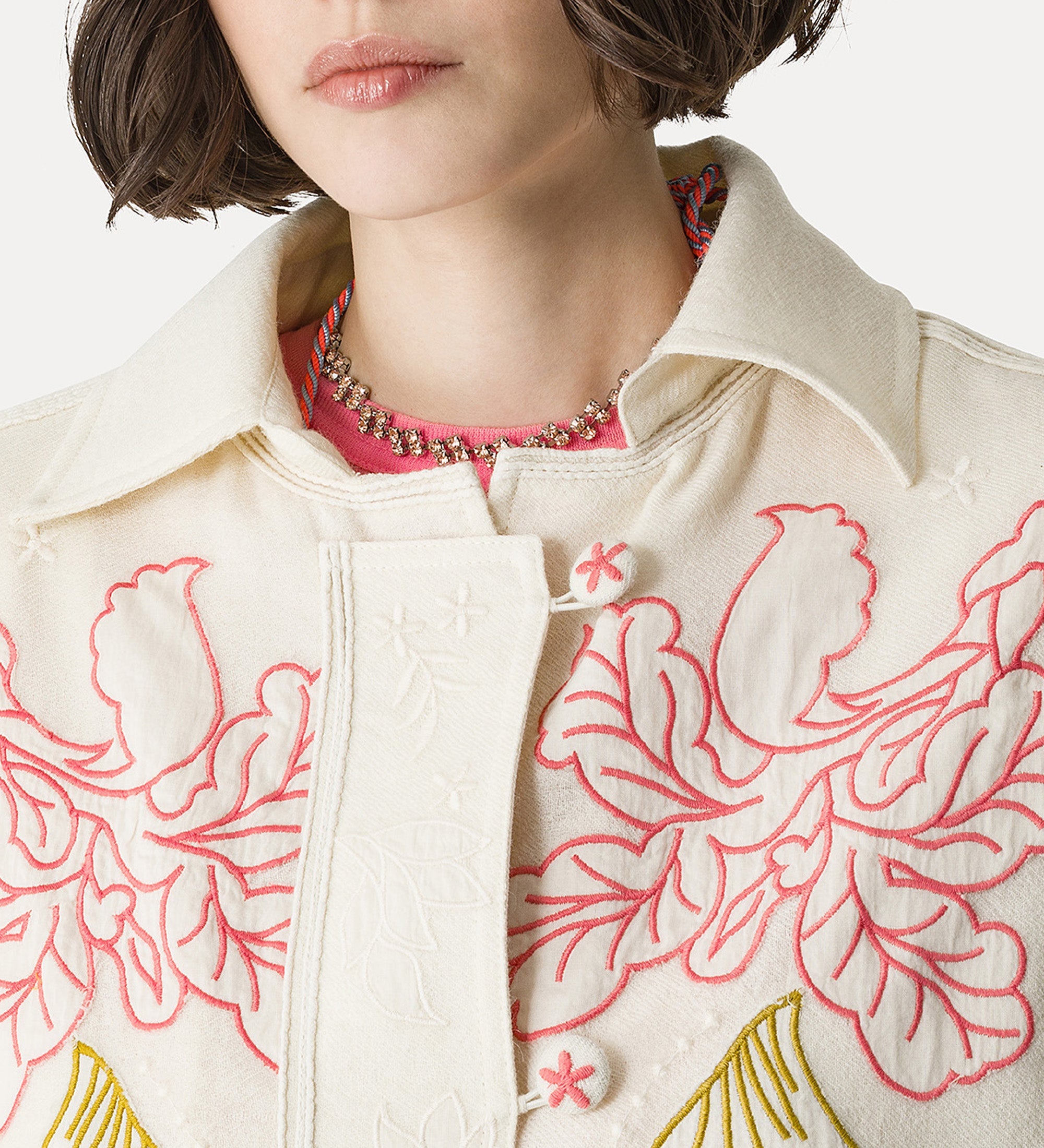 elegant coat “iris velvet” white