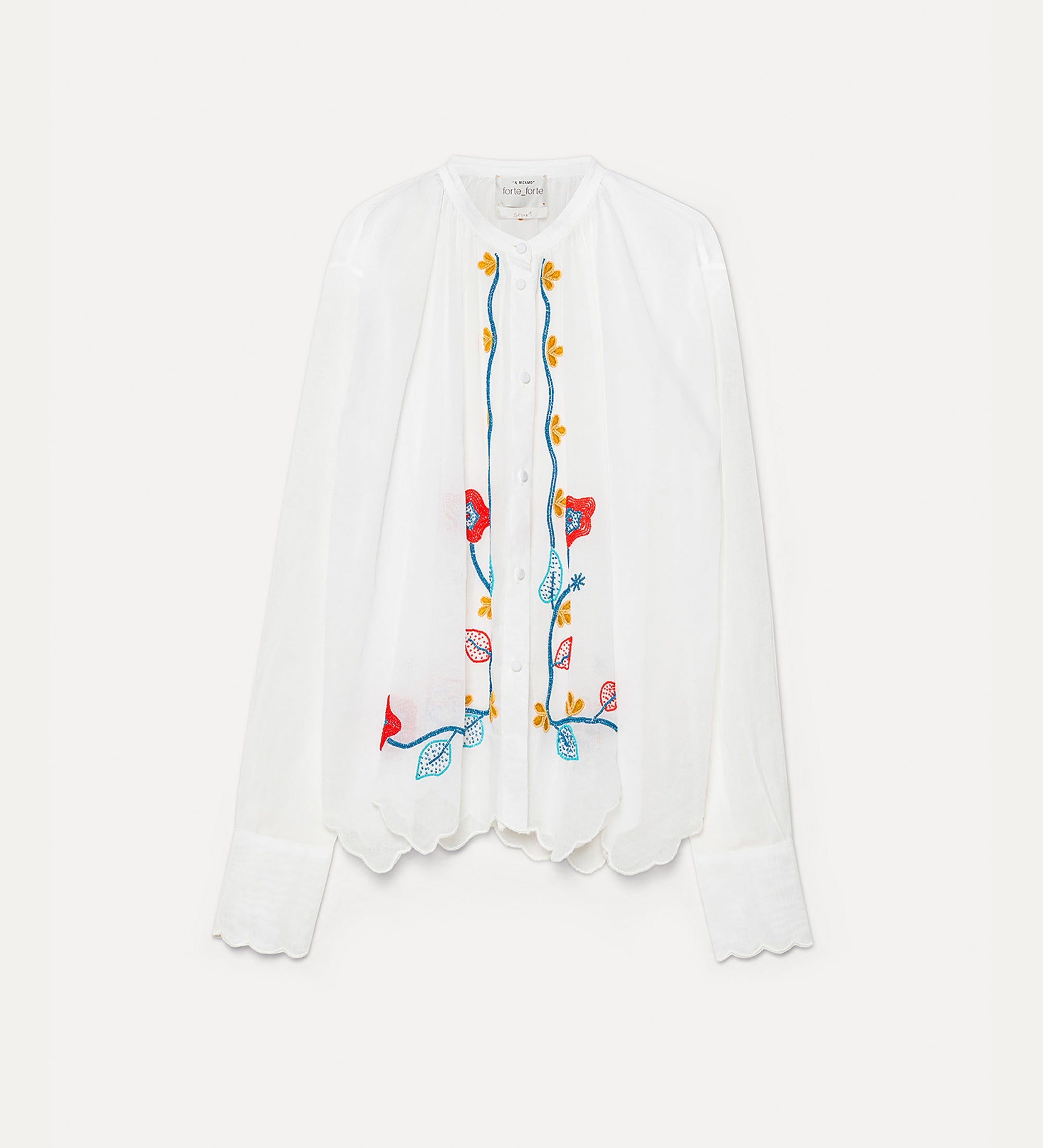 bohemian summer shirt with “broderie en rêve” embroidery crystal