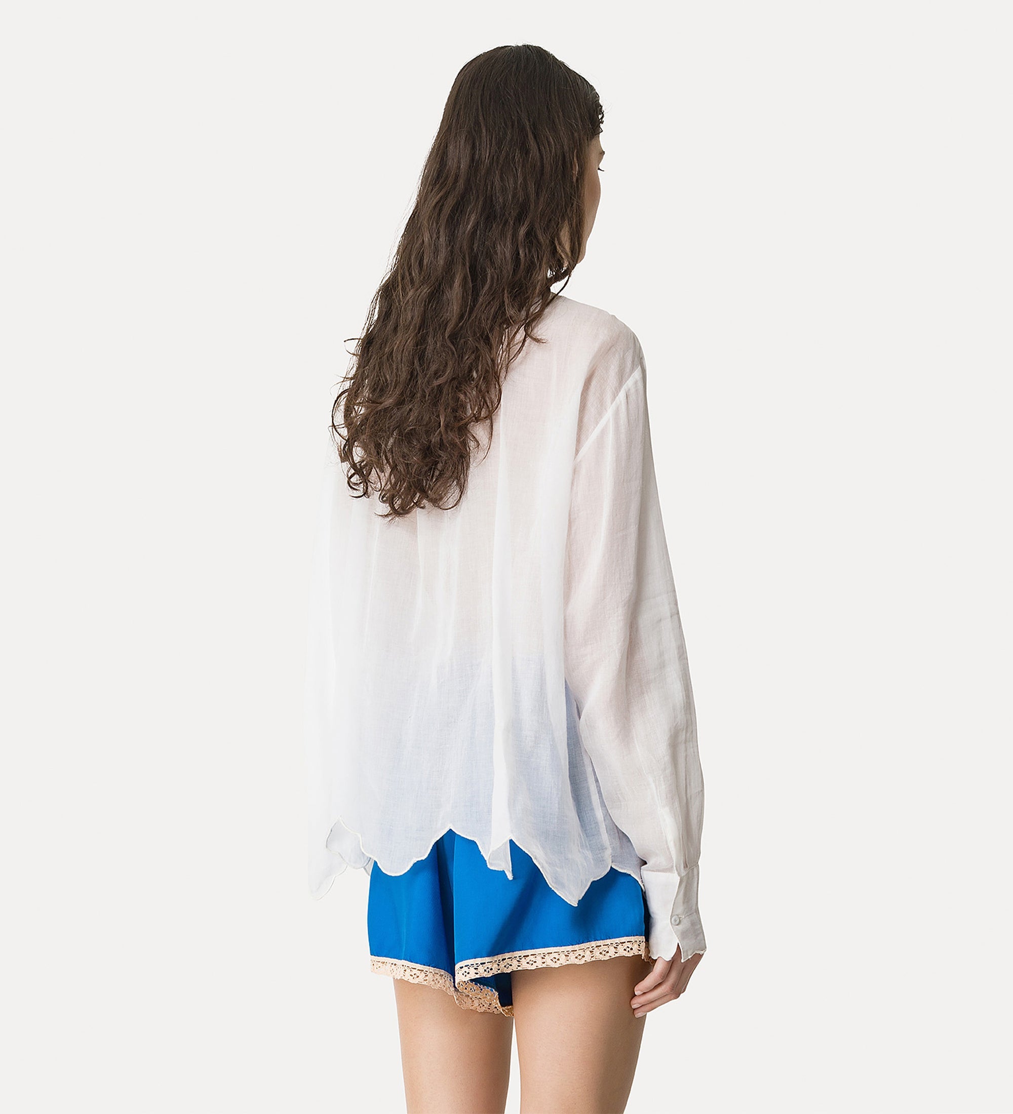bohemian summer shirt with “broderie en rêve” embroidery crystal