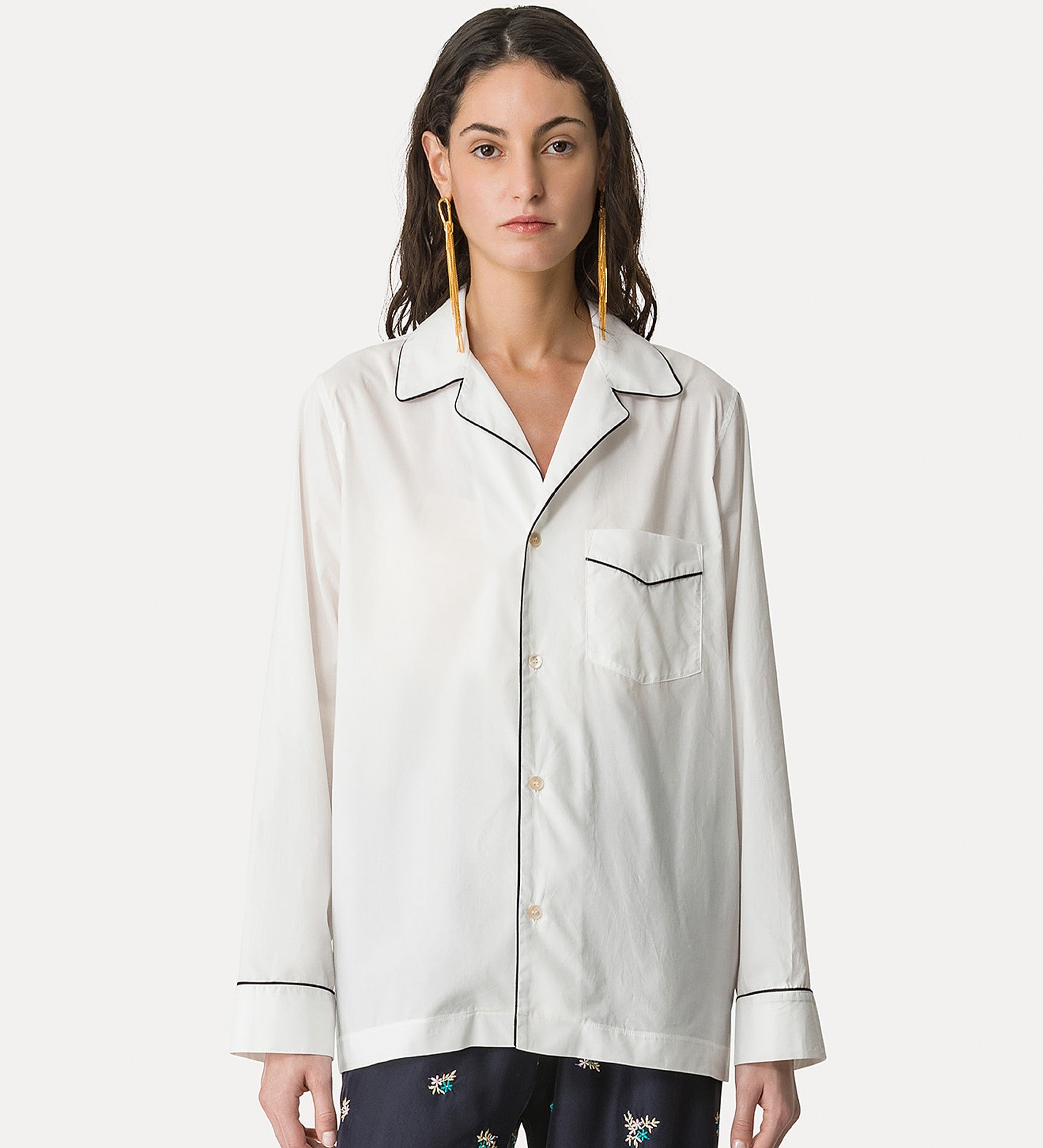 chic pyjama shirt crystal