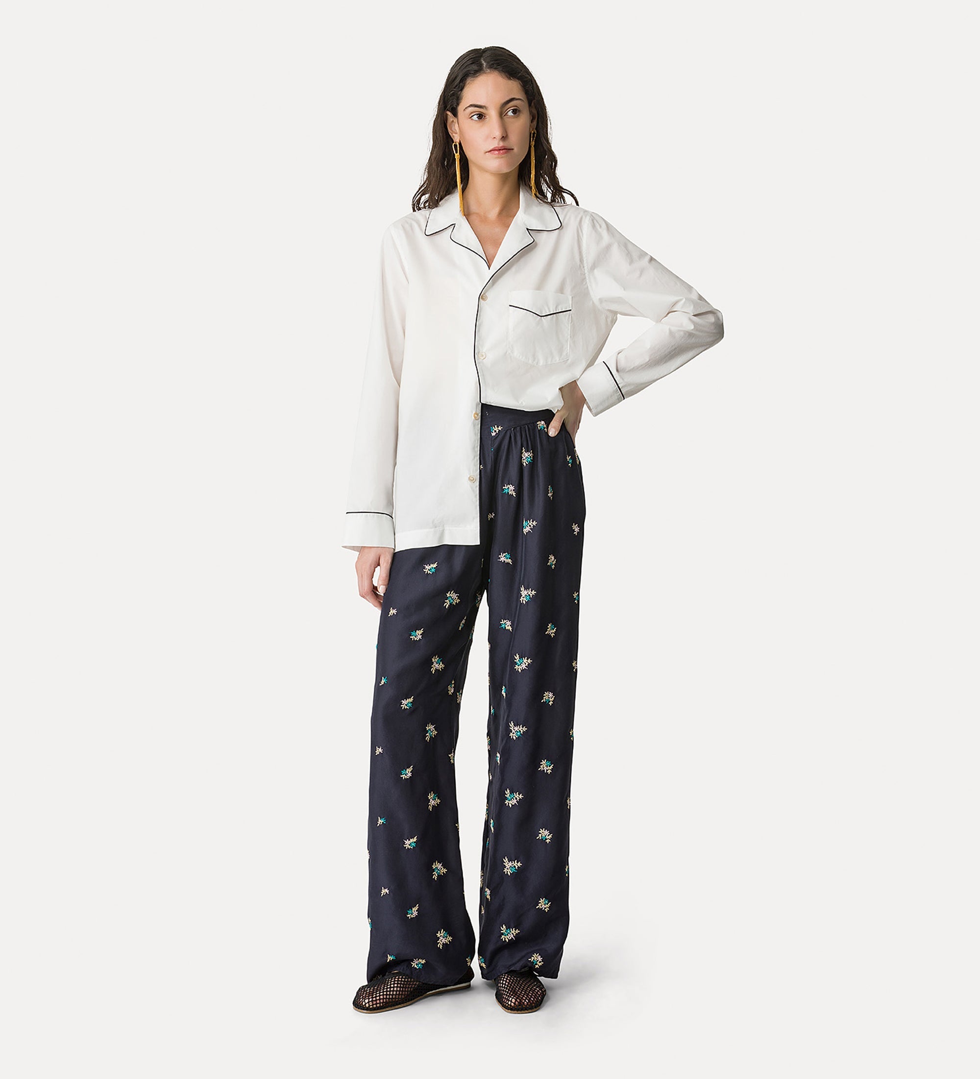 chic pyjama shirt crystal