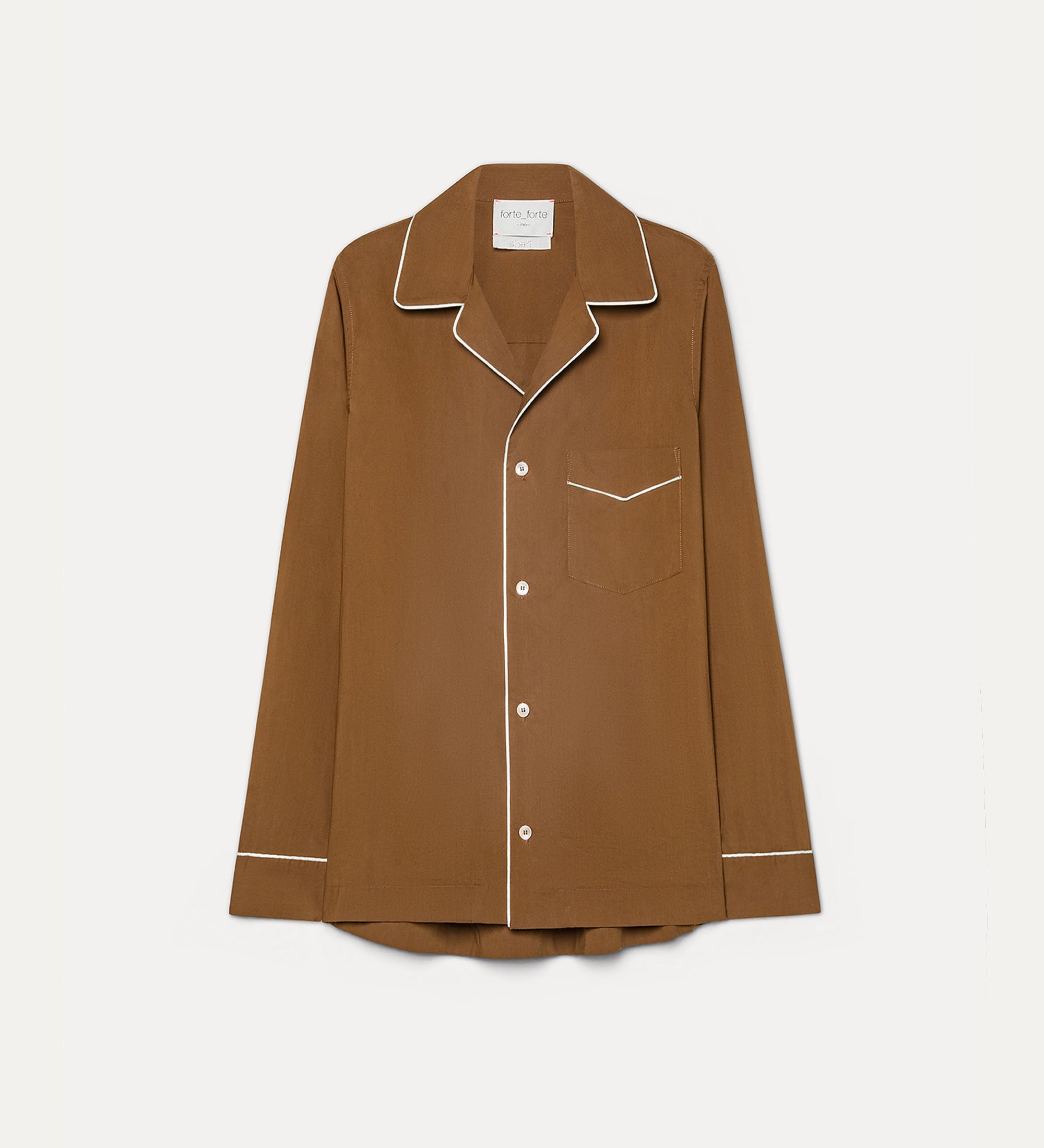 poplin shirt chocolate