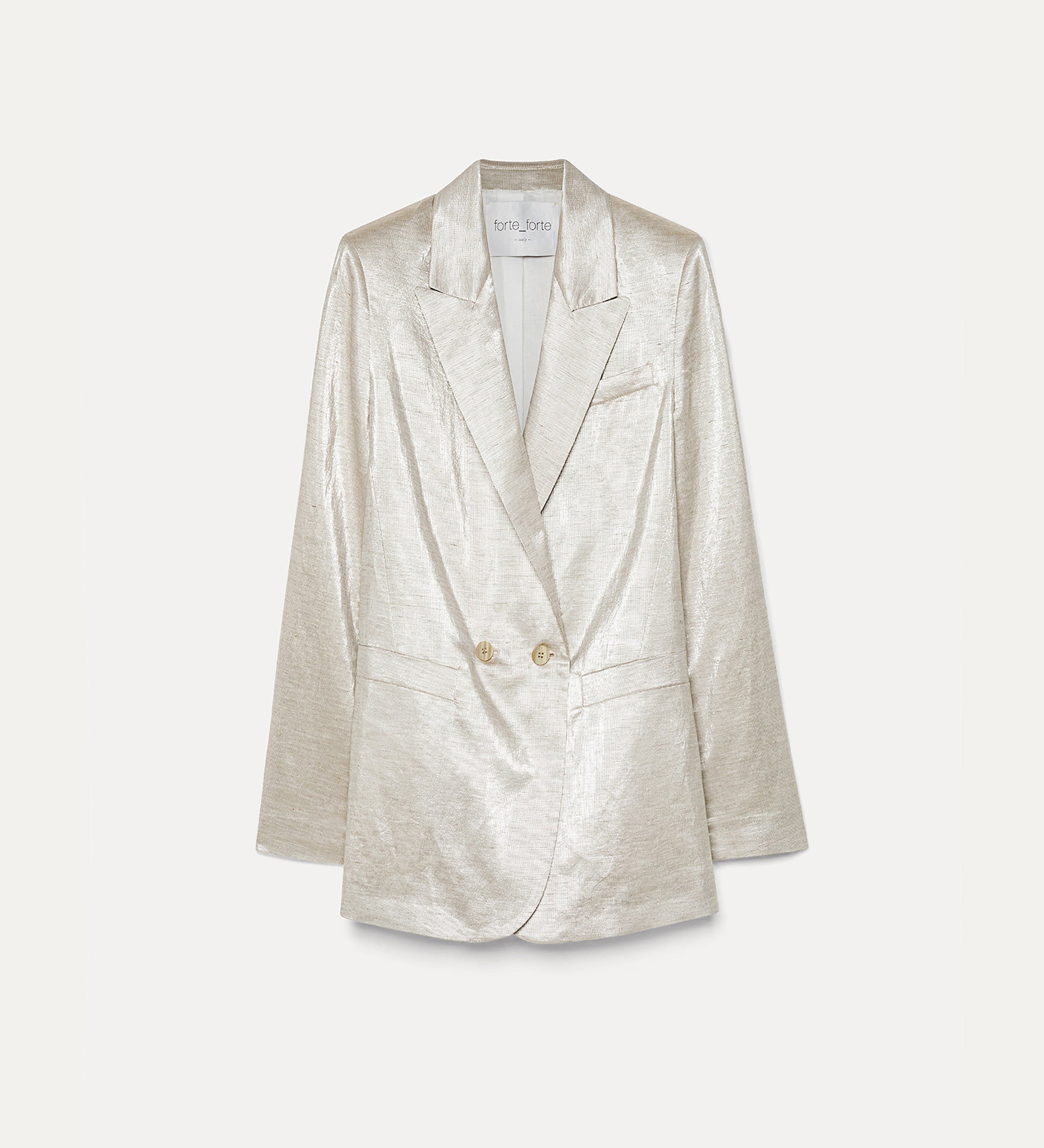 giacca doppiopetto tela chic lino lurex lucente