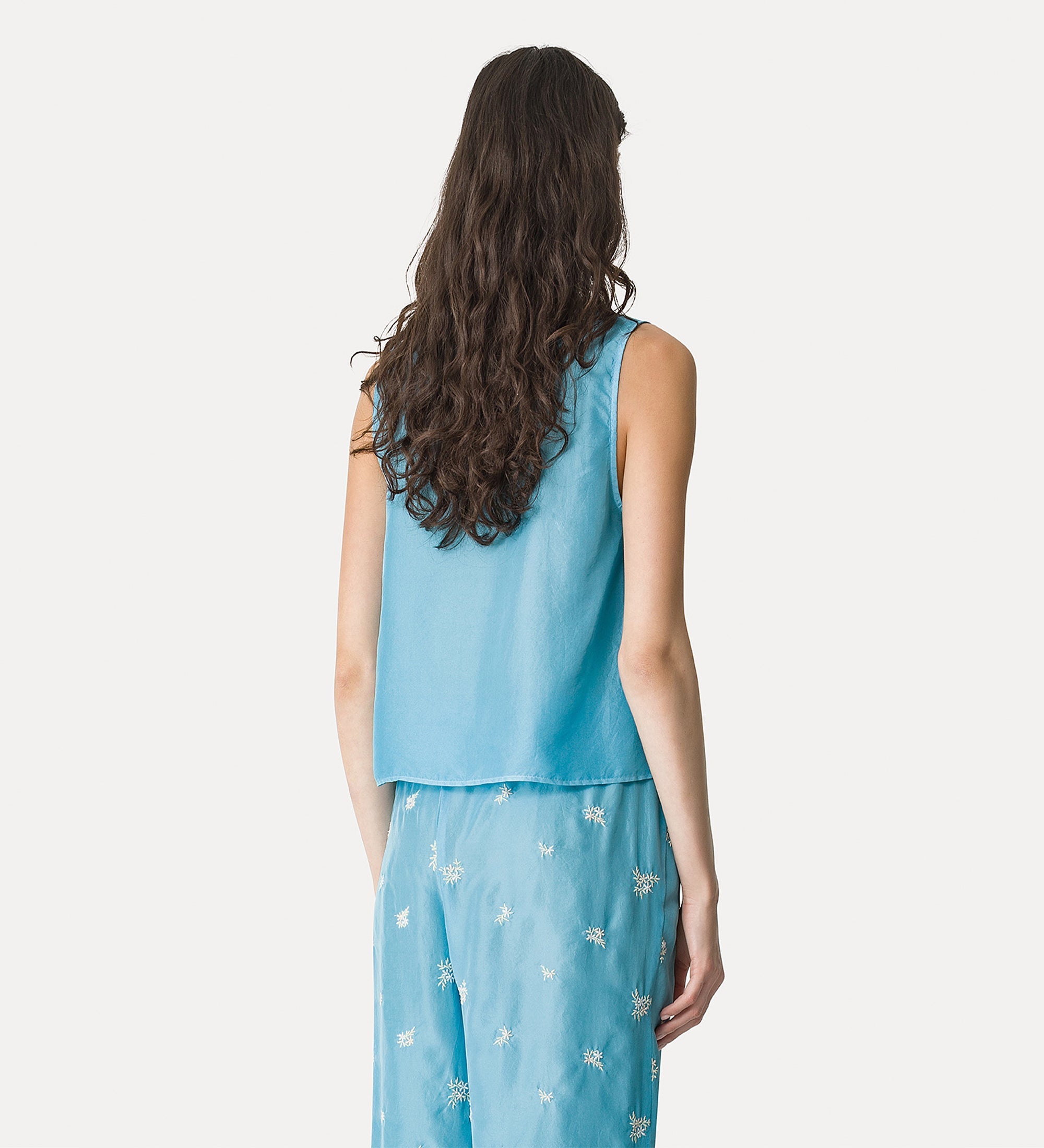elegant habotai silk summer top turchino