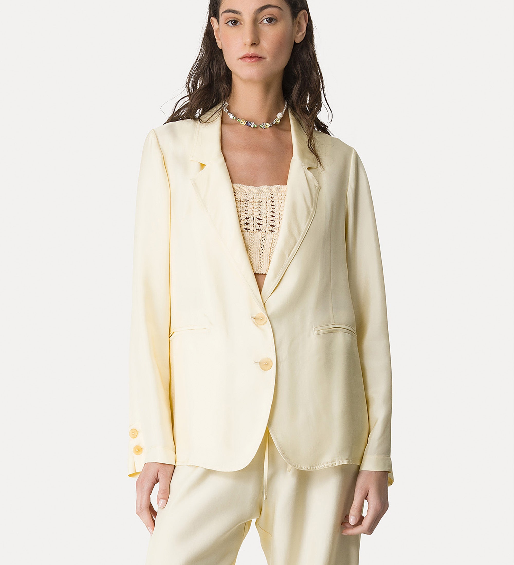 viscose twill jacket butter