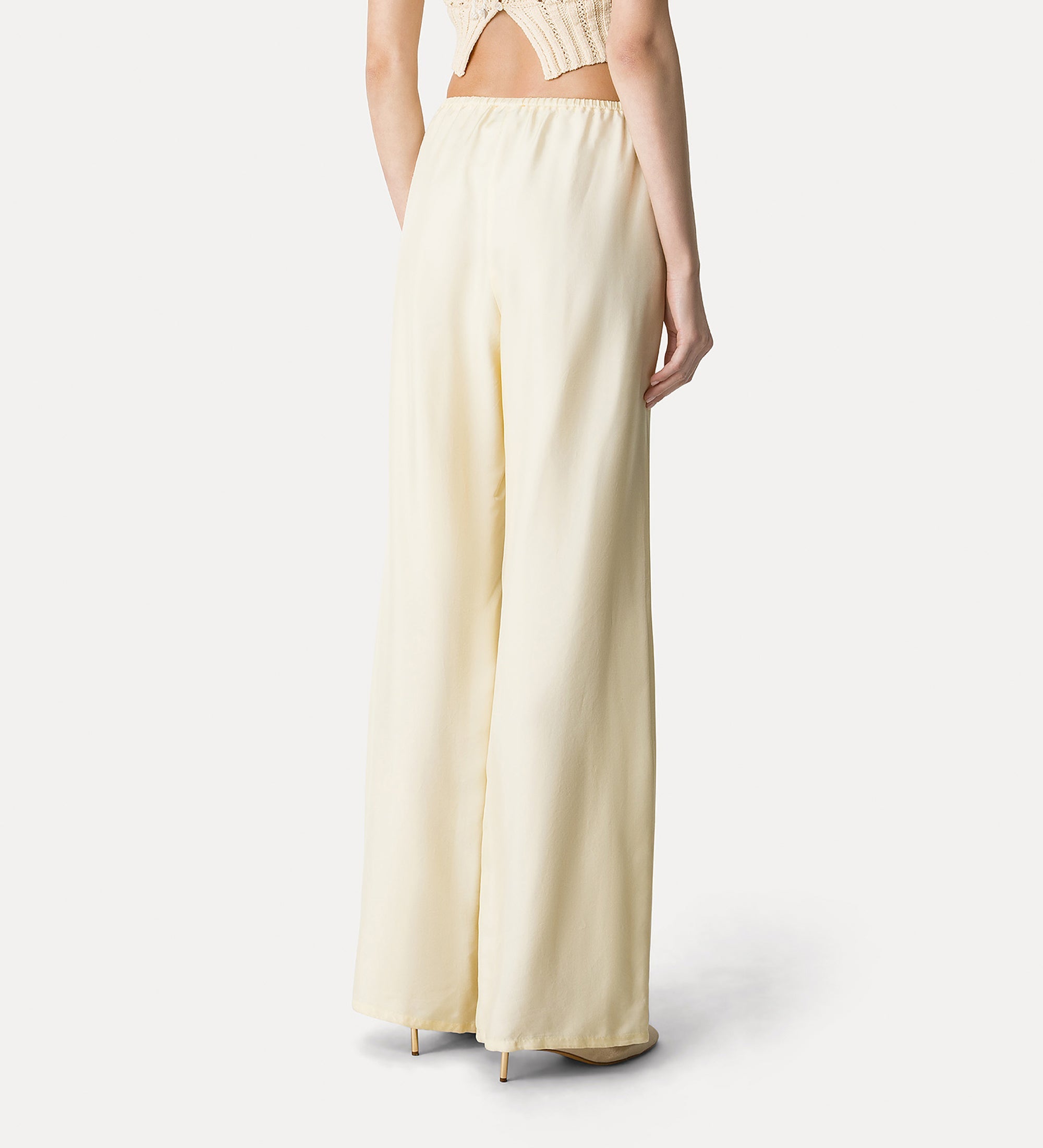 viscose twill drawstring trousers butter