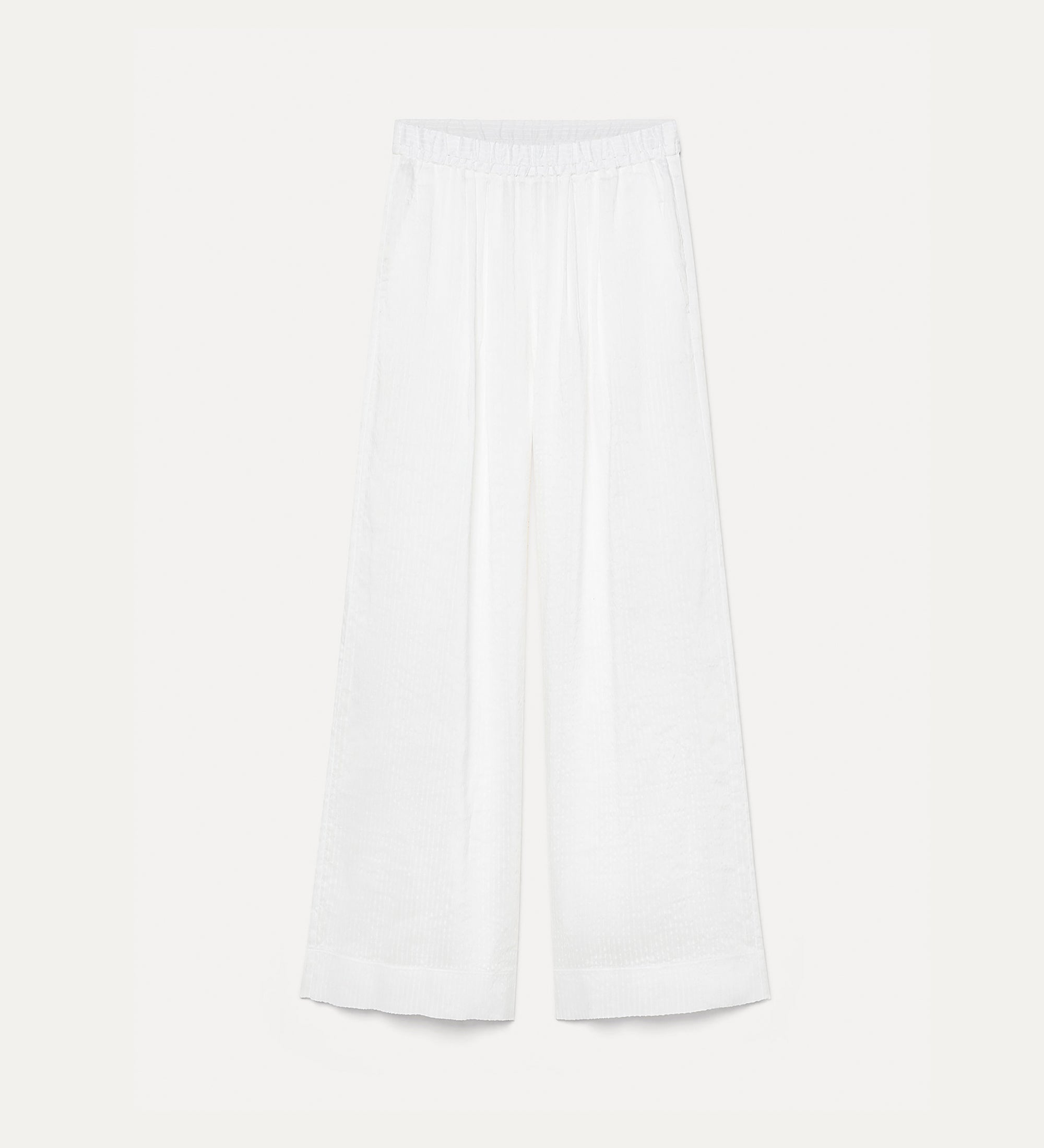striped silk and linen voile trousers crystal